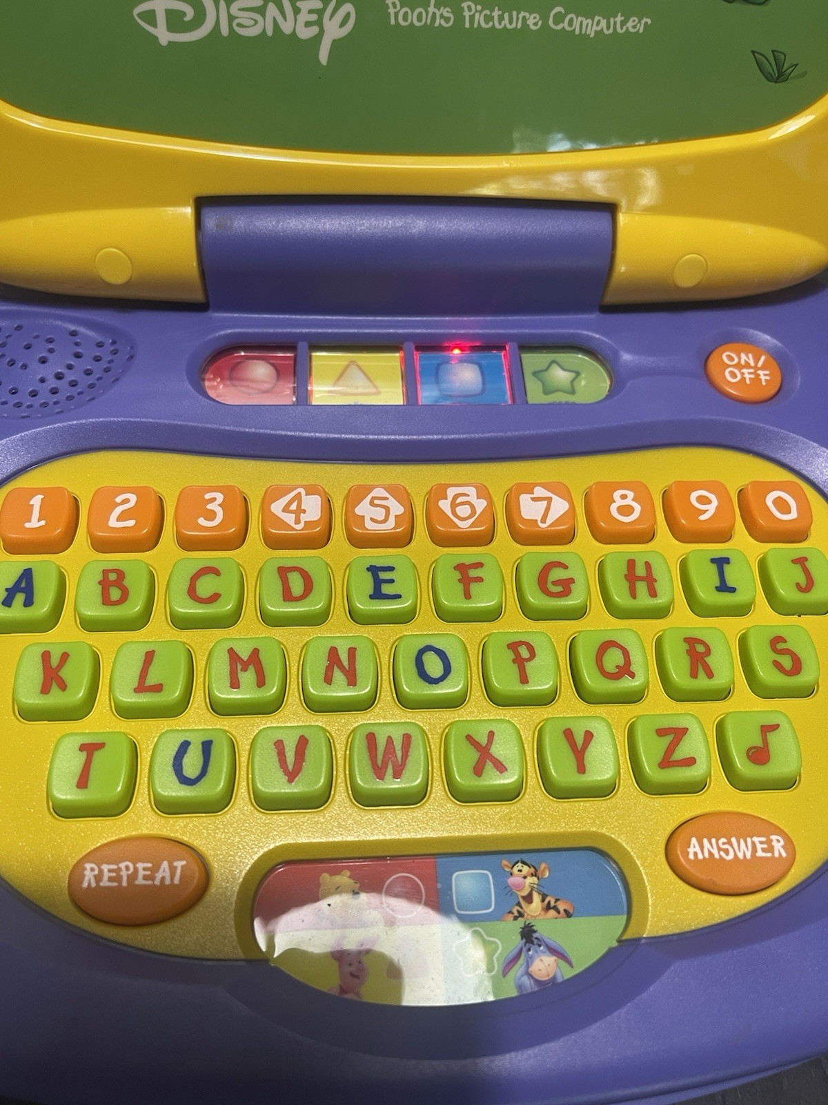 Vintage Disney Vtech Poohs Picture Computer Rare TESTED Good Condition