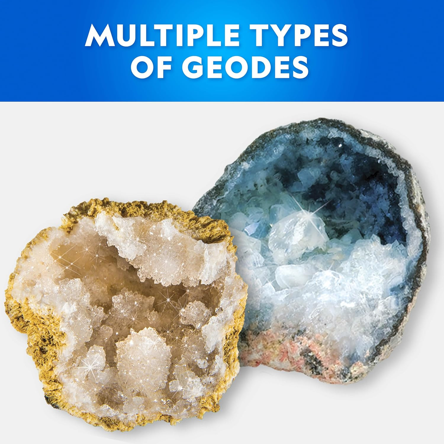 National Geographic Break Open 15 Premium Geodes Science Kit – Includes Goggles
