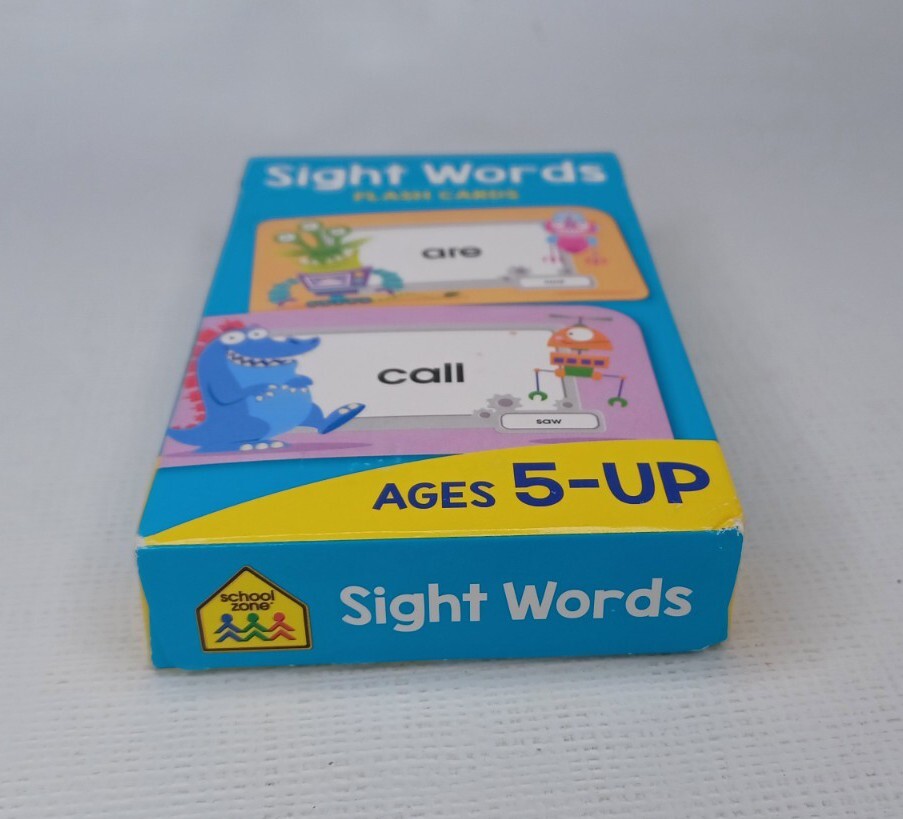 School Zone Sight Words Flash Cards Ages 5 & Up Kindergarten To 1st Grade Level