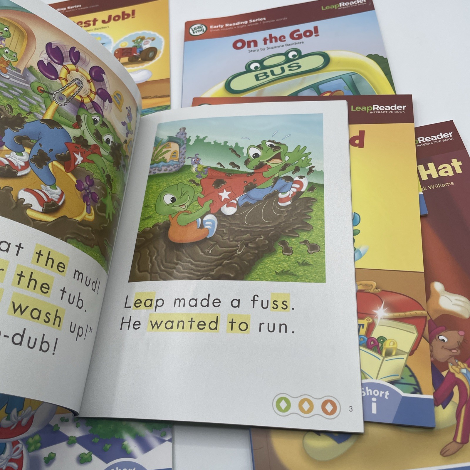 Leap Frog Learn With Leap 10 DVD Set With 6 Books Leaped Reader Pen w USB READ