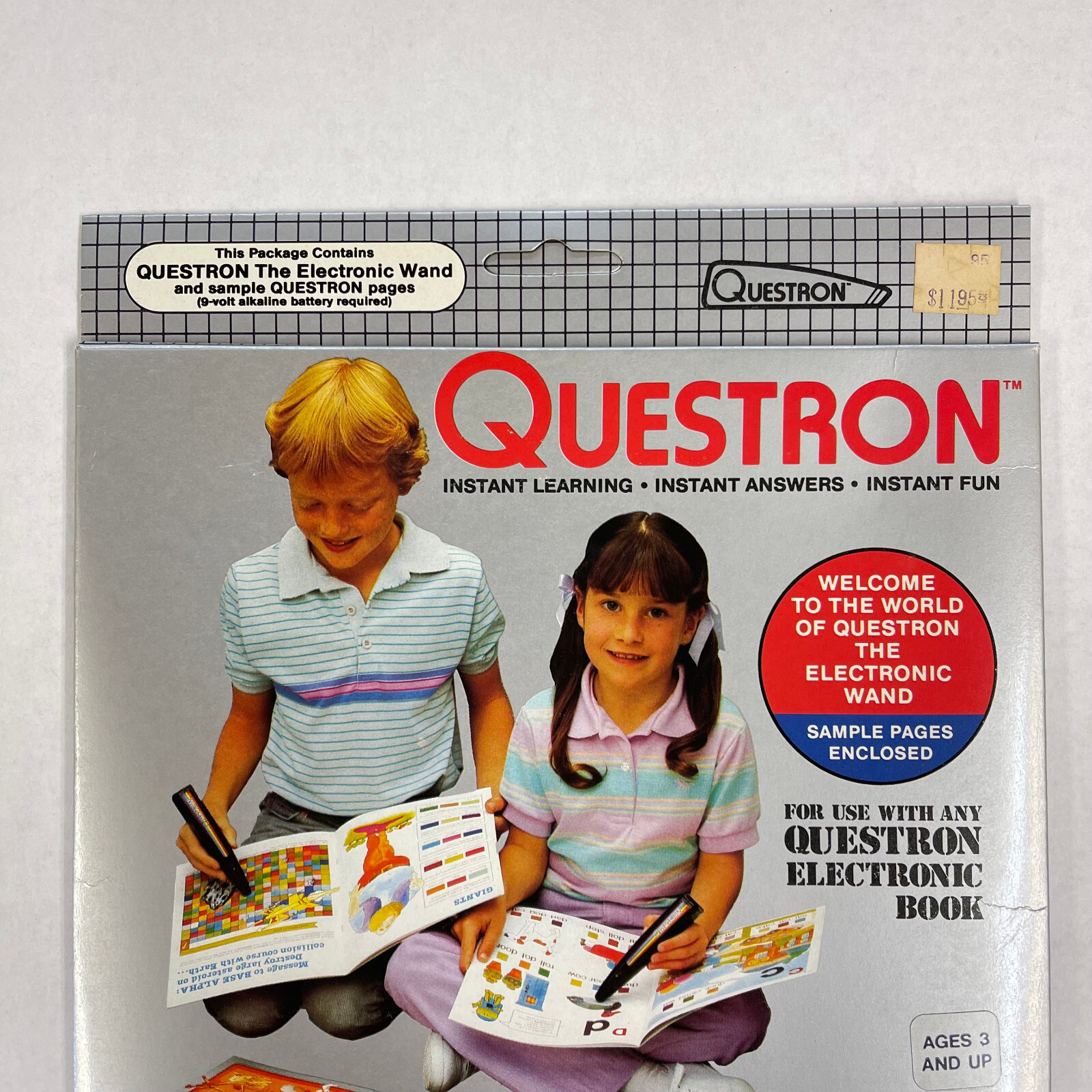 Vintage Questron Electronic Wand New in Box w/Sample Workbook Pages RARE NOS