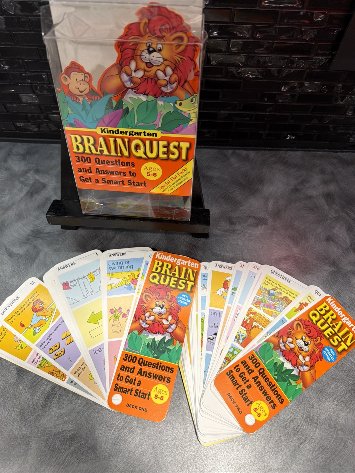 Brain Quest Kindergarten Ages 5-6 300 Q’s Rare, Special Flat Pack, Very HTF!