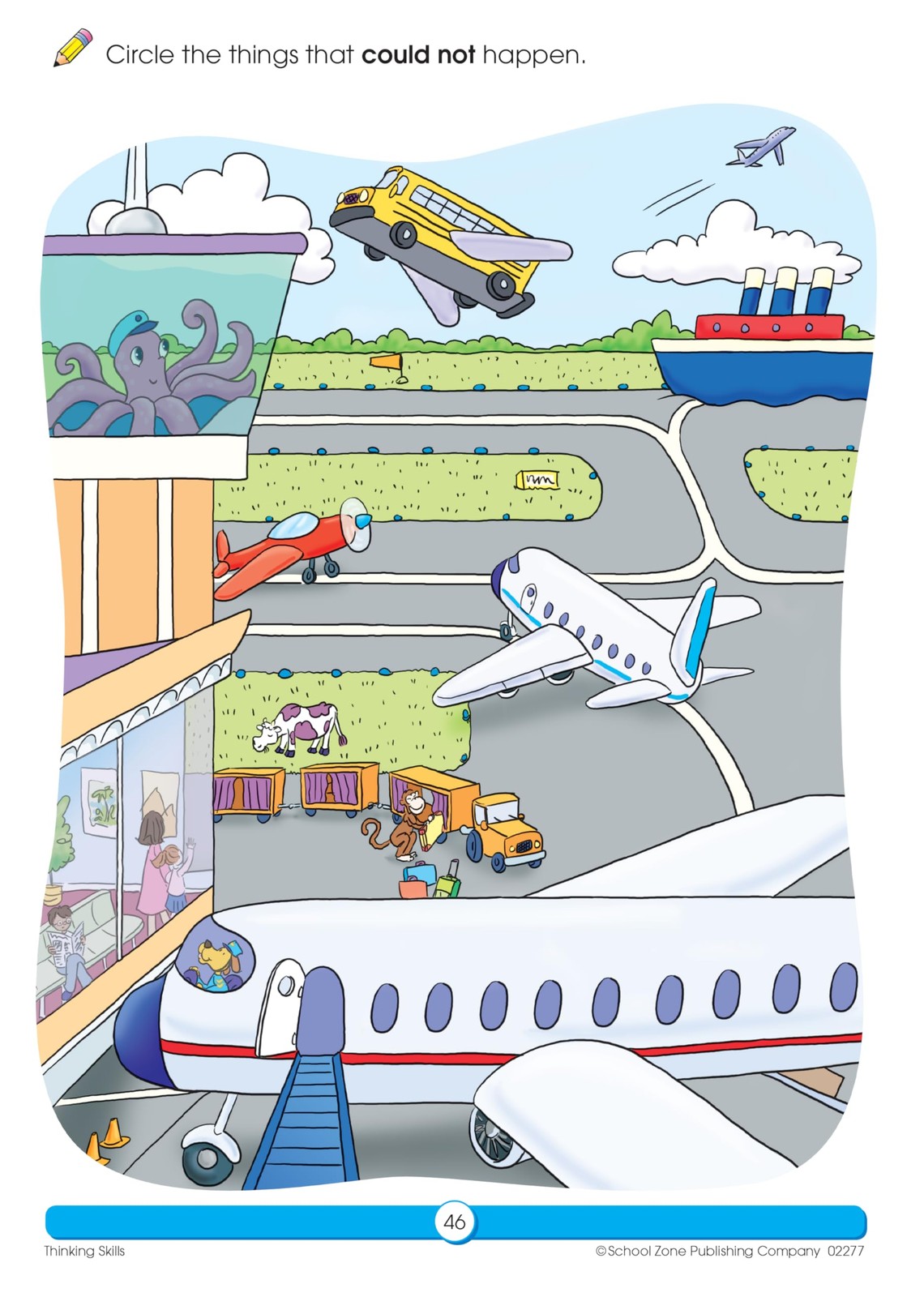 School Zone Thinking Skills Workbook: 64 Pages, Preschool, Kindergarten,…