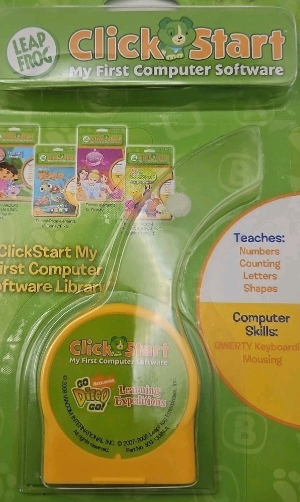 LEAP FROG CLICKSTART GO DIEGO GO LEARNING EXPEDITIONS COMPUTER SOFTWARE GAME NEW