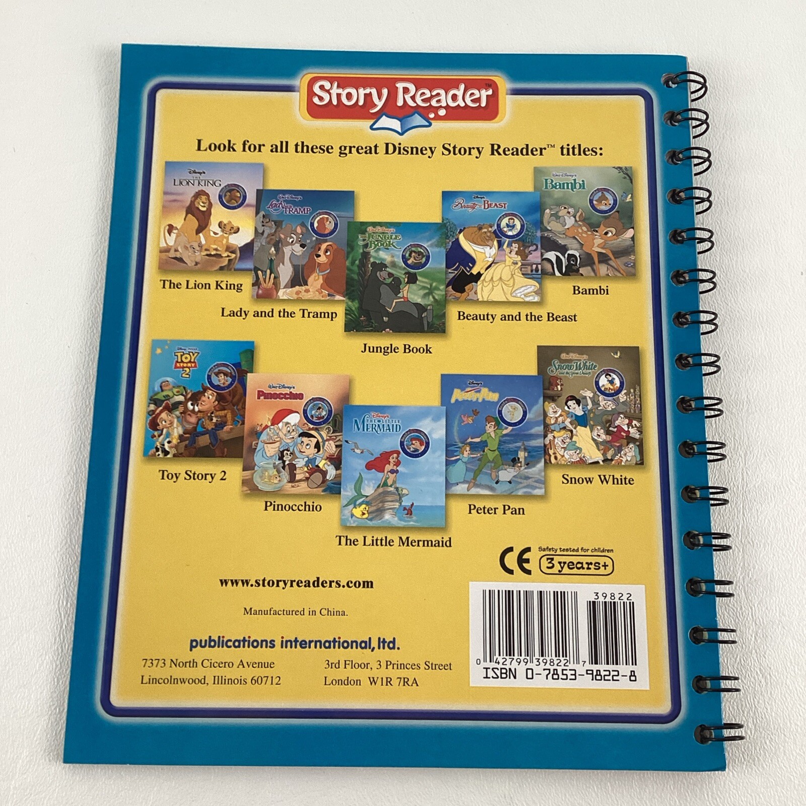 Disney The Lion King Spiral Story Reader Book Cartridge PI Vintage 2003 Simba