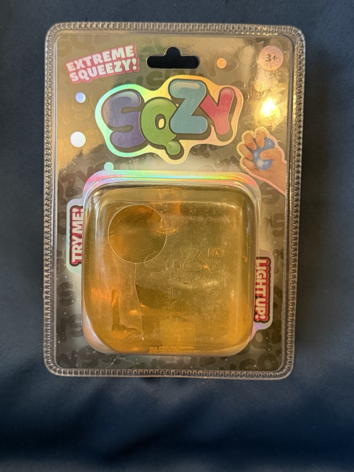 New Sunny Days Light-Up SQZY Orange Square EXTREME SQUEEZY! – Stress Toy-Squeeze