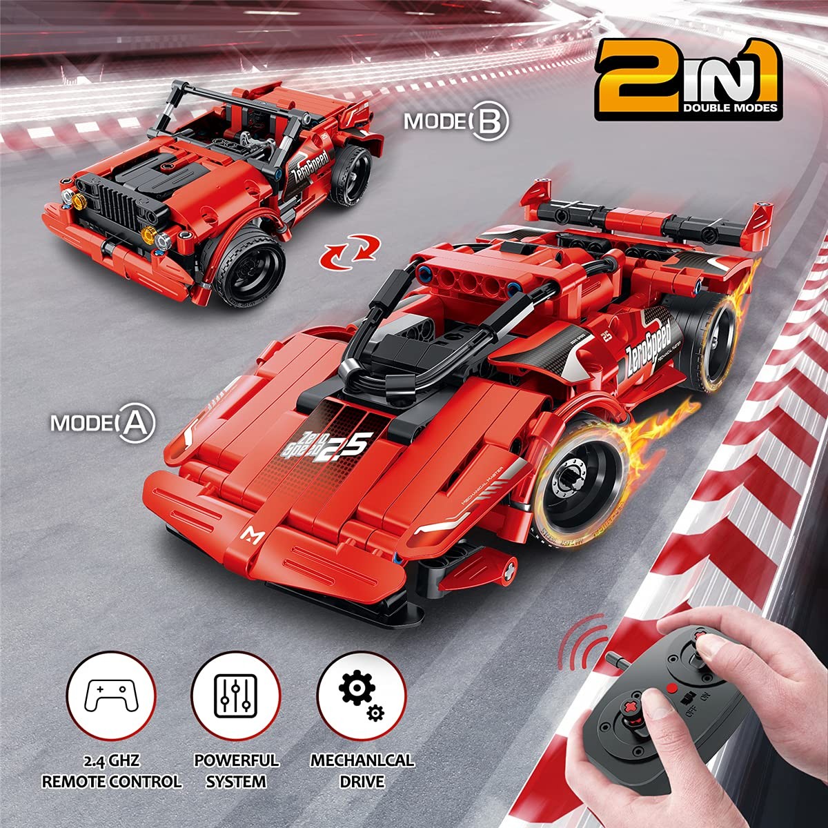 STEM Building Toys for Kids Age 5 6 7 8 9 10 11 12 Years Old 2 in 1 Remote