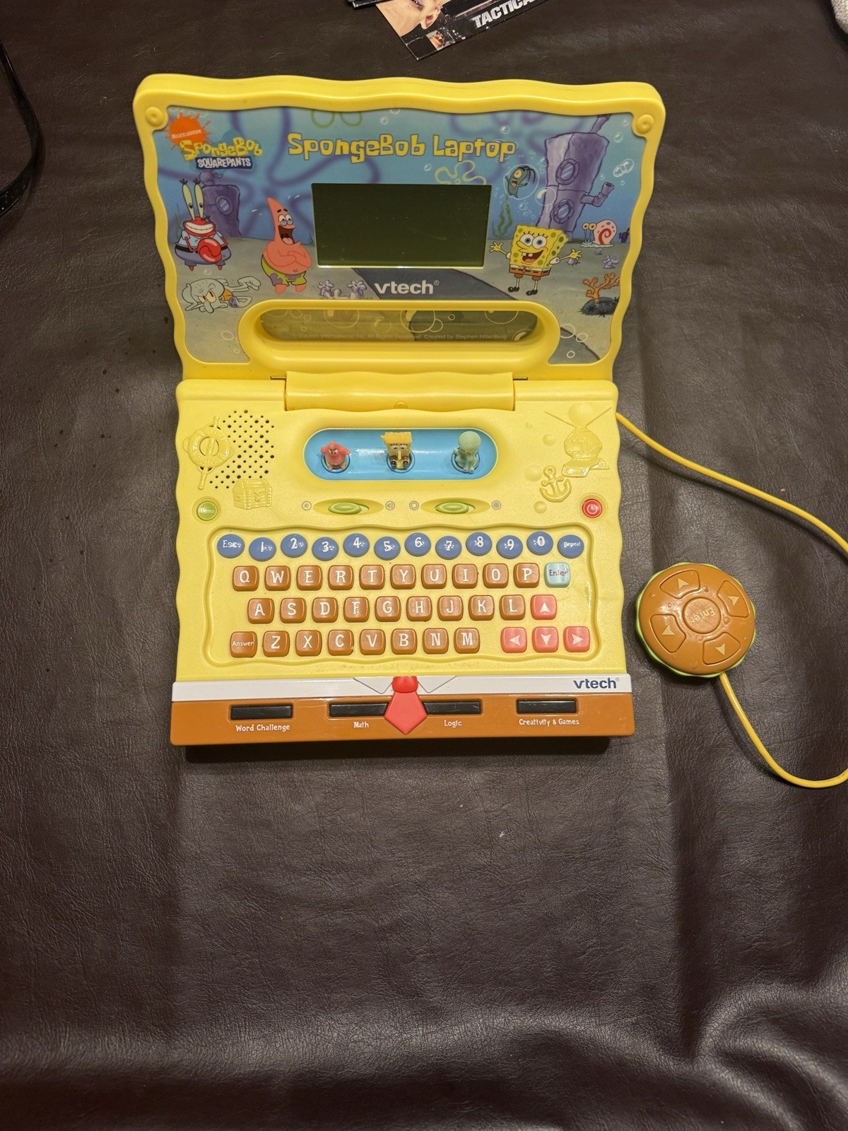 VTech SpongeBob SquarePants Learning Laptop Electronic System VT1961 Ages 4-7