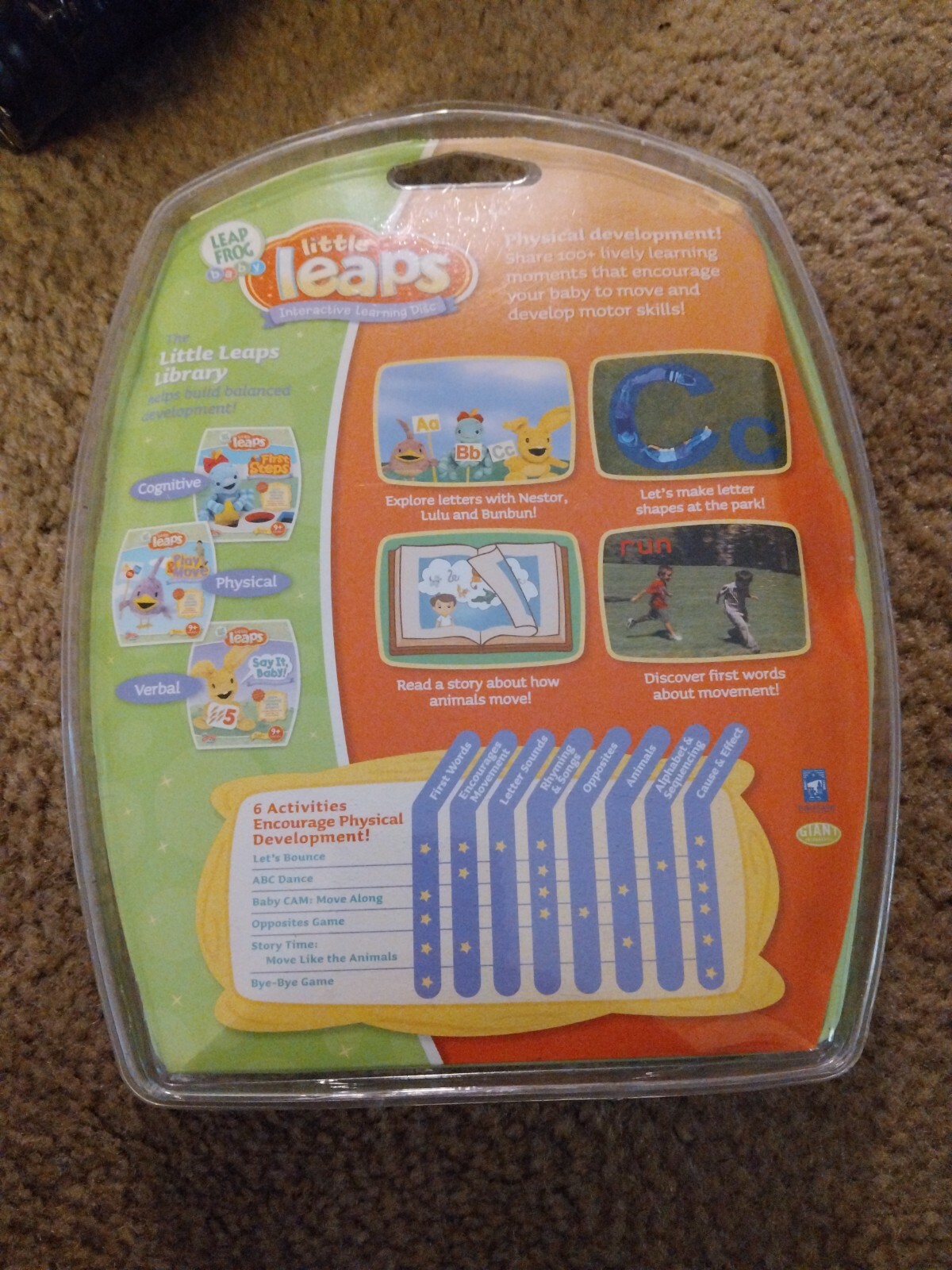 Leap Frog Baby Little Leaps Play & Move Alphabet and Opposites NEW