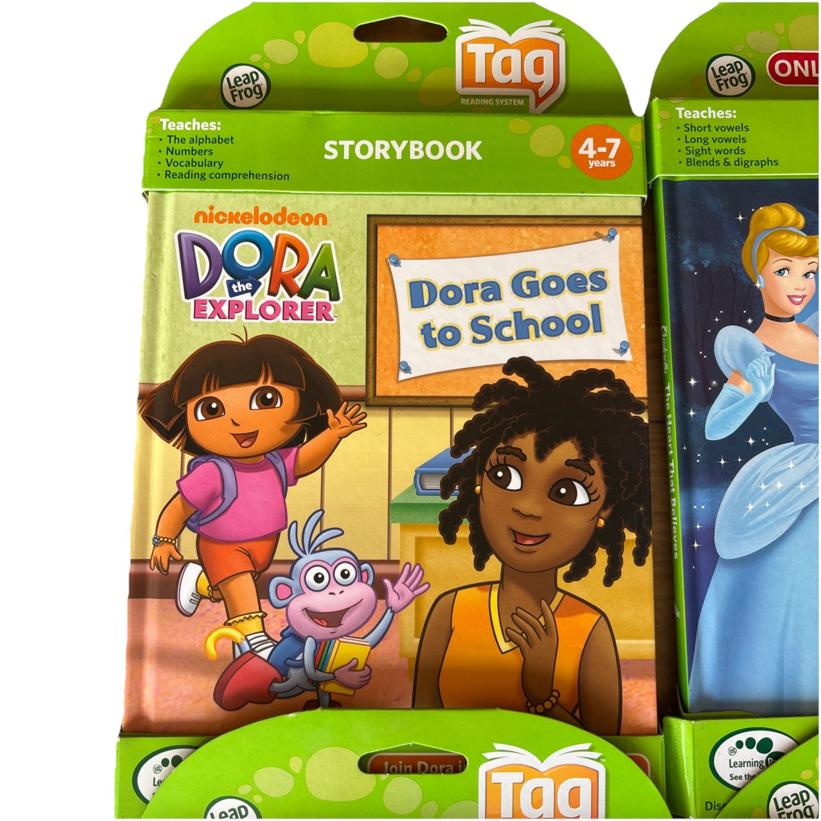 LeapFrog TAG Reading System Book Lot 4 Disney Princess Dora Kai-lan Sealed New