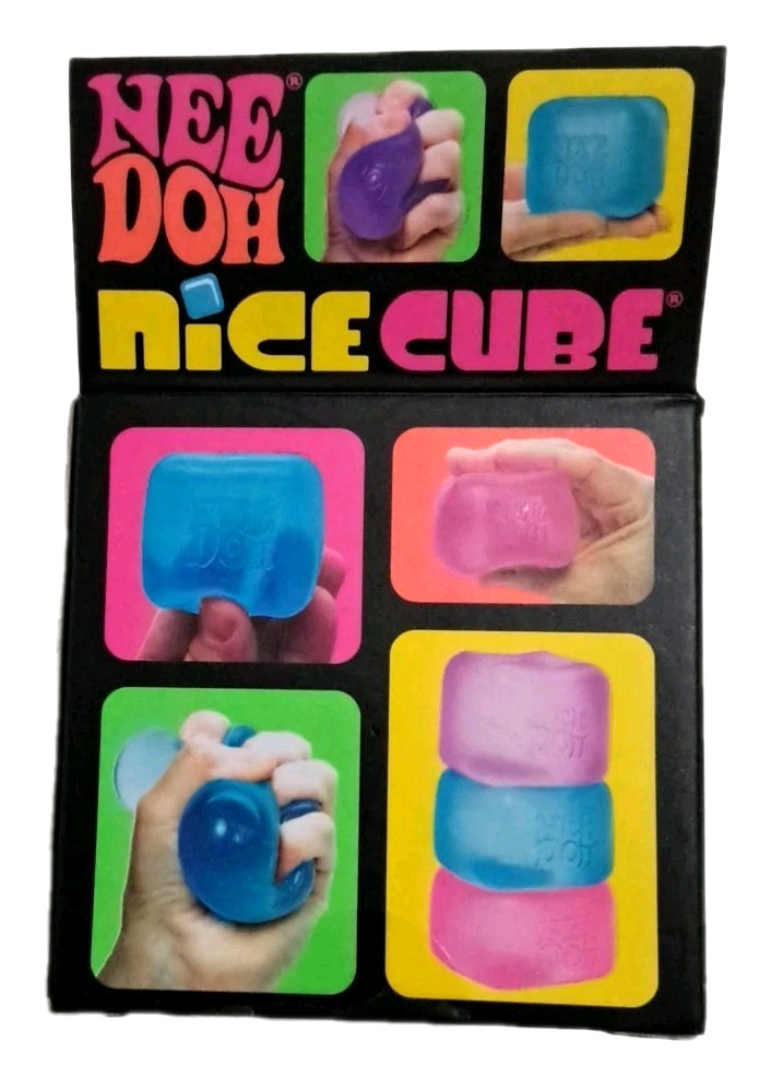 Nee Doh Nice Cube Viral Squish Cube Sensory Squeeze Toys 1 Large New Color Teal
