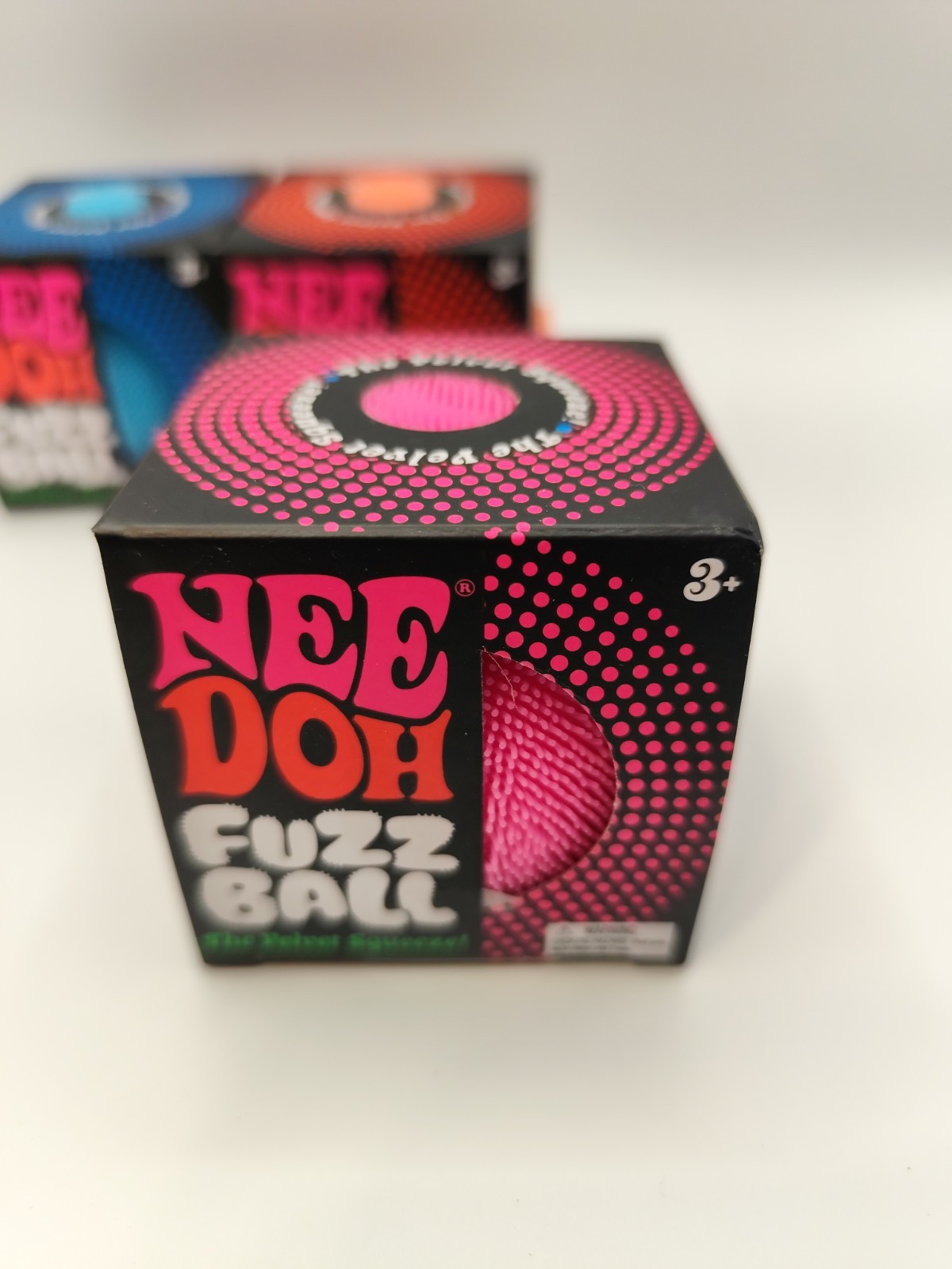 LOT OF 3 Nee Doh Needoh FUZZ BALL The Velvet Squeeze Fuzzball 🩷💙 🧡 🔥🔥🔥