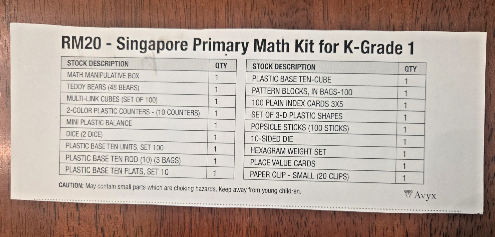NEW Singapore Math Manipulative Kit K- 1st Grade Homeschool Complete Bookshark