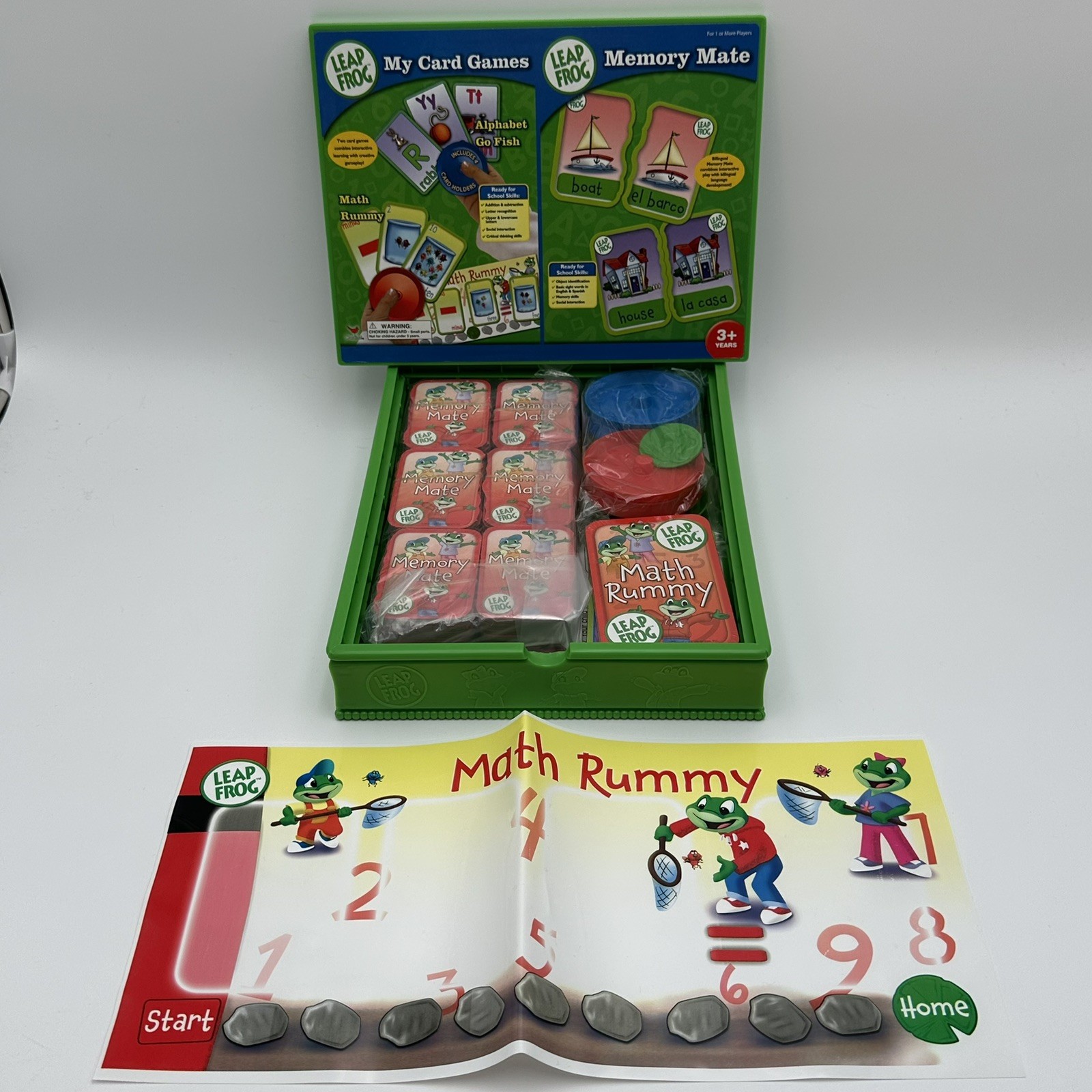 Leap Frog My Card Games Bilingual Memory Mate Hard Plastic Storage Case NEW