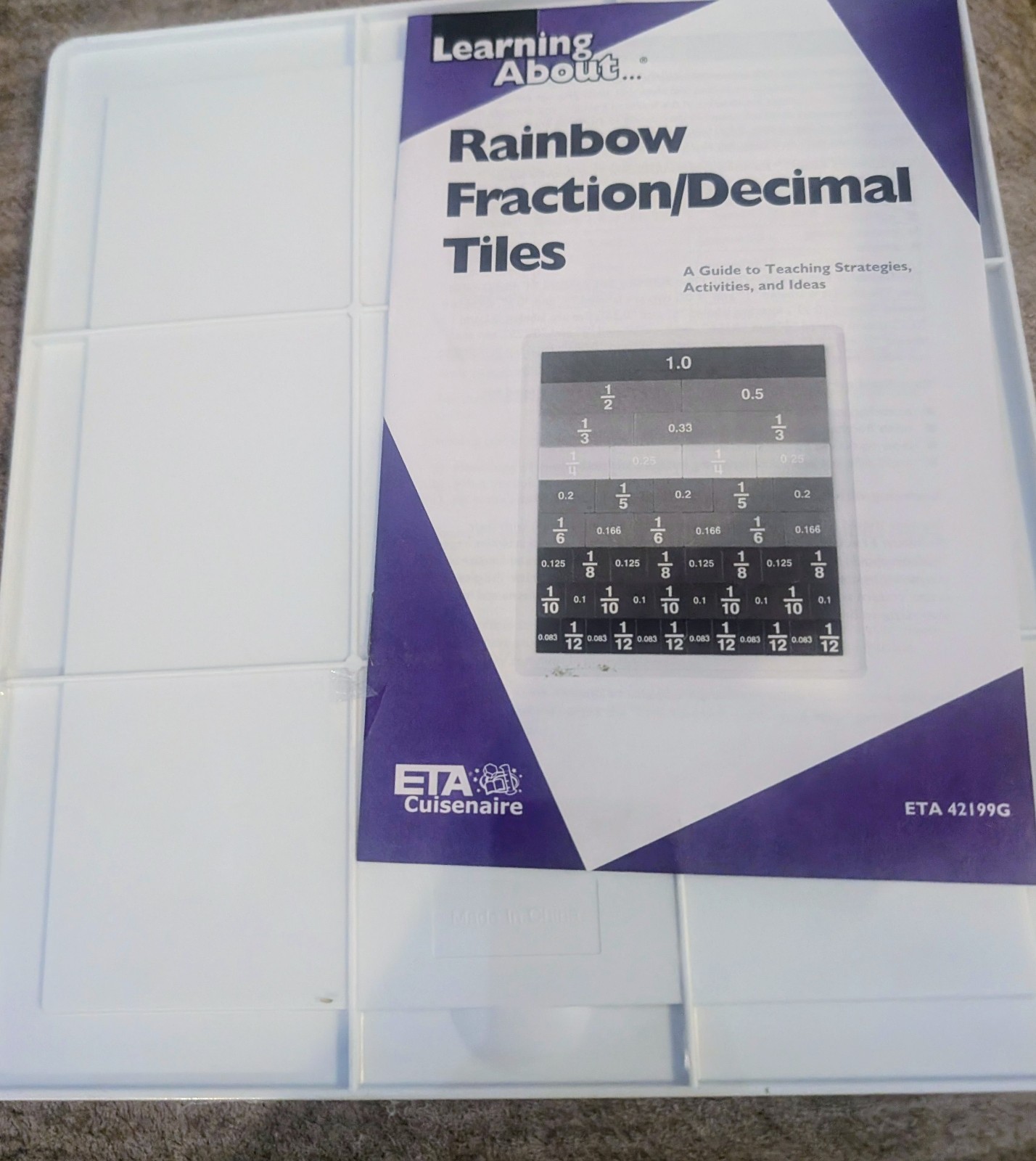 ETA Cuisenaire Rainbow Fraction Tiles Math Manipulative Homeschool Practice