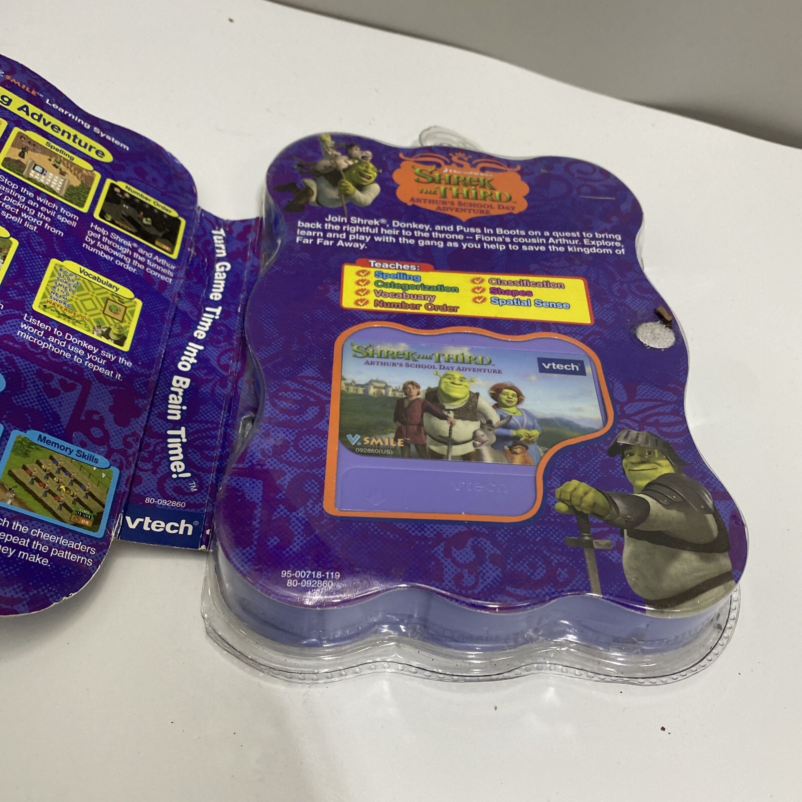 VTech VSmile Shrek the Third Arthur’s School Day Adventure Video Game Sealed