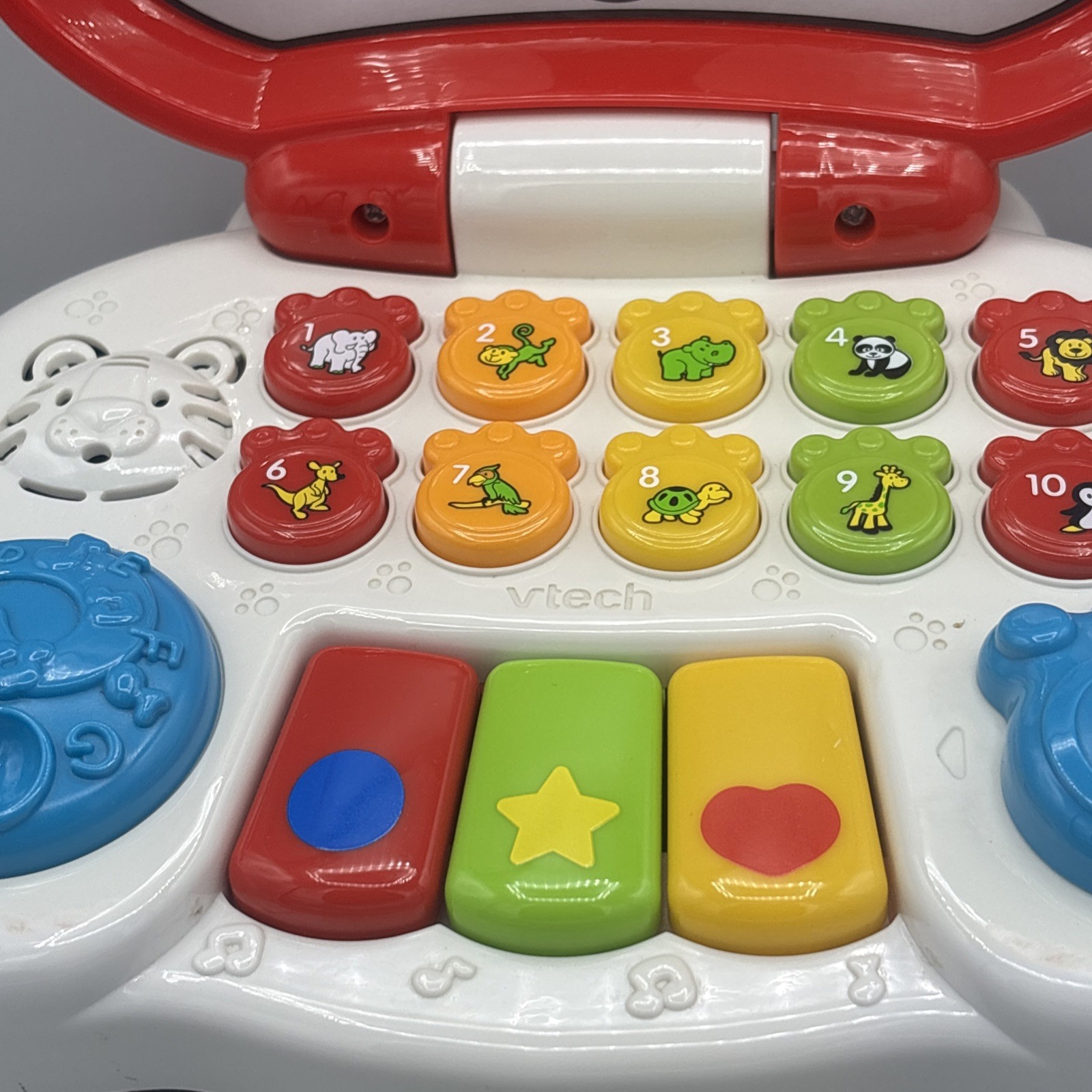 VTECH ANIMAL FRIENDS TODDLER LAPTOP Model 1031 Animals Numbers Shapes Music