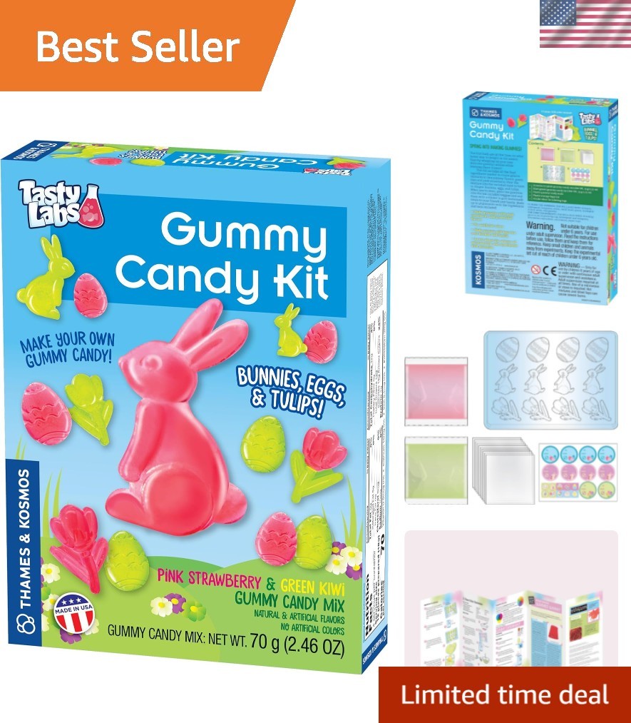 Tasty Labs Gummy Candy STEM Kit – Bunnies, Eggs & Tulips | Make Springtime-Sh…