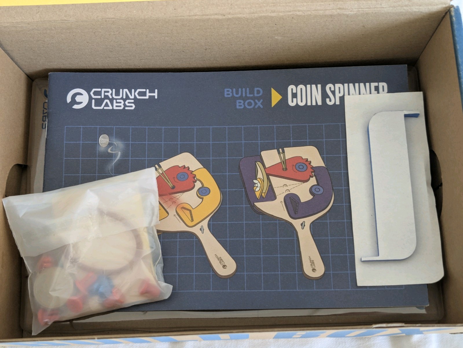 ​CrunchLabs Coin Spinner Build Box Pre-Assembled Mark Rober STEM Toy CL-010002