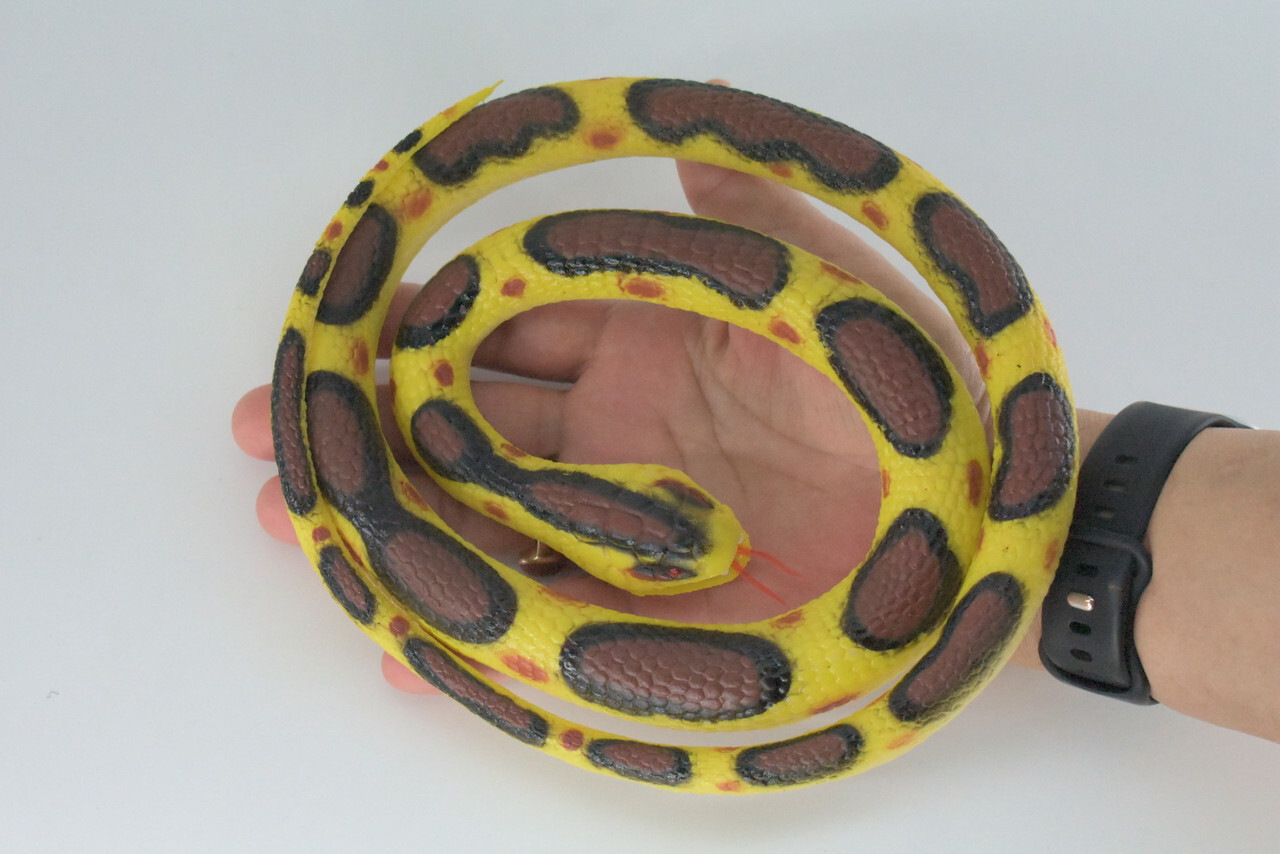Burmese Python Snake, Rubber, Bendy Toy, Realistic, Gag Gift, 42″ WR27 BB316