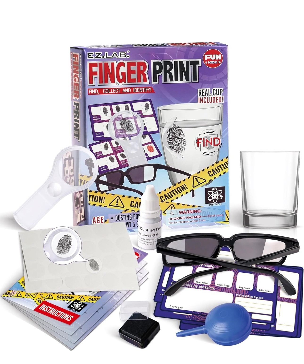 Detective Fingerprint Kit for Kids Ages 8+ FunKidz Spy Gear