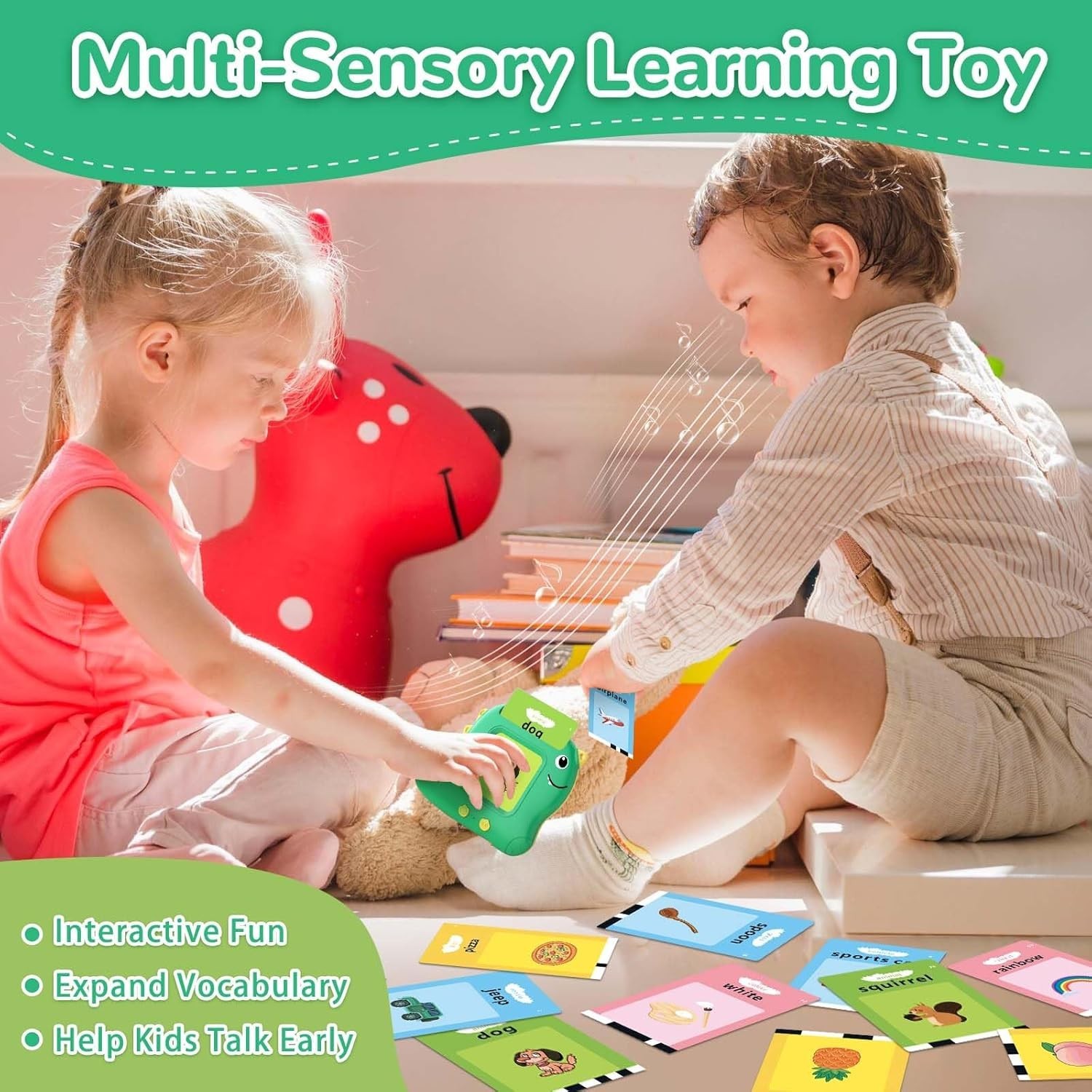 Toddler Toys Talking Flash Cards with 510 Sight Words, Montessori Learning Toys