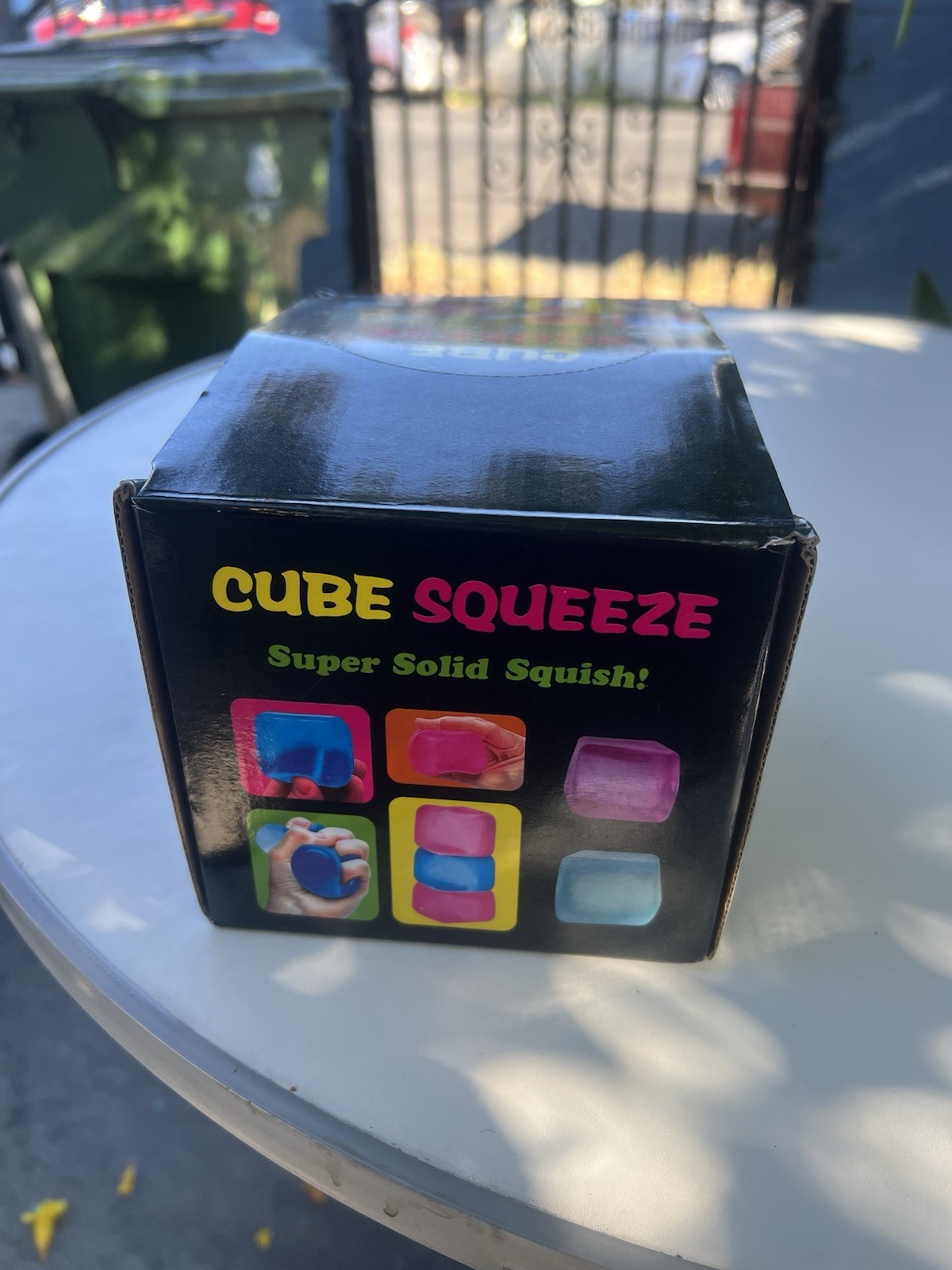Super Solid Glitter Squish Cube Squeeze Ball, Multicolor, Ages 3+ Years