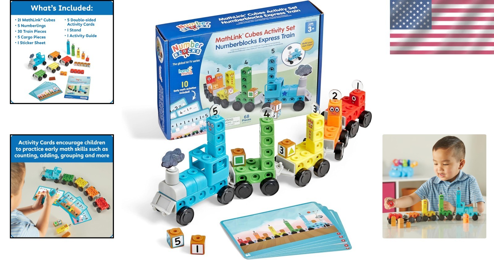 Numberblocks Mathlink Cubes Set Kids Educational Toys Preschool Learning