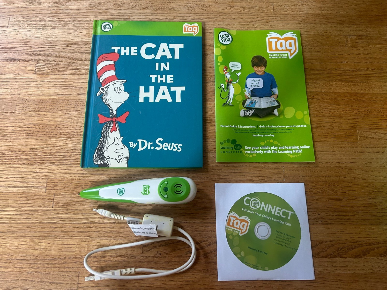 GUC Leap Frog Tag Reading System w/Pen, USB Cable, CD, 14 Books & Carrying Case