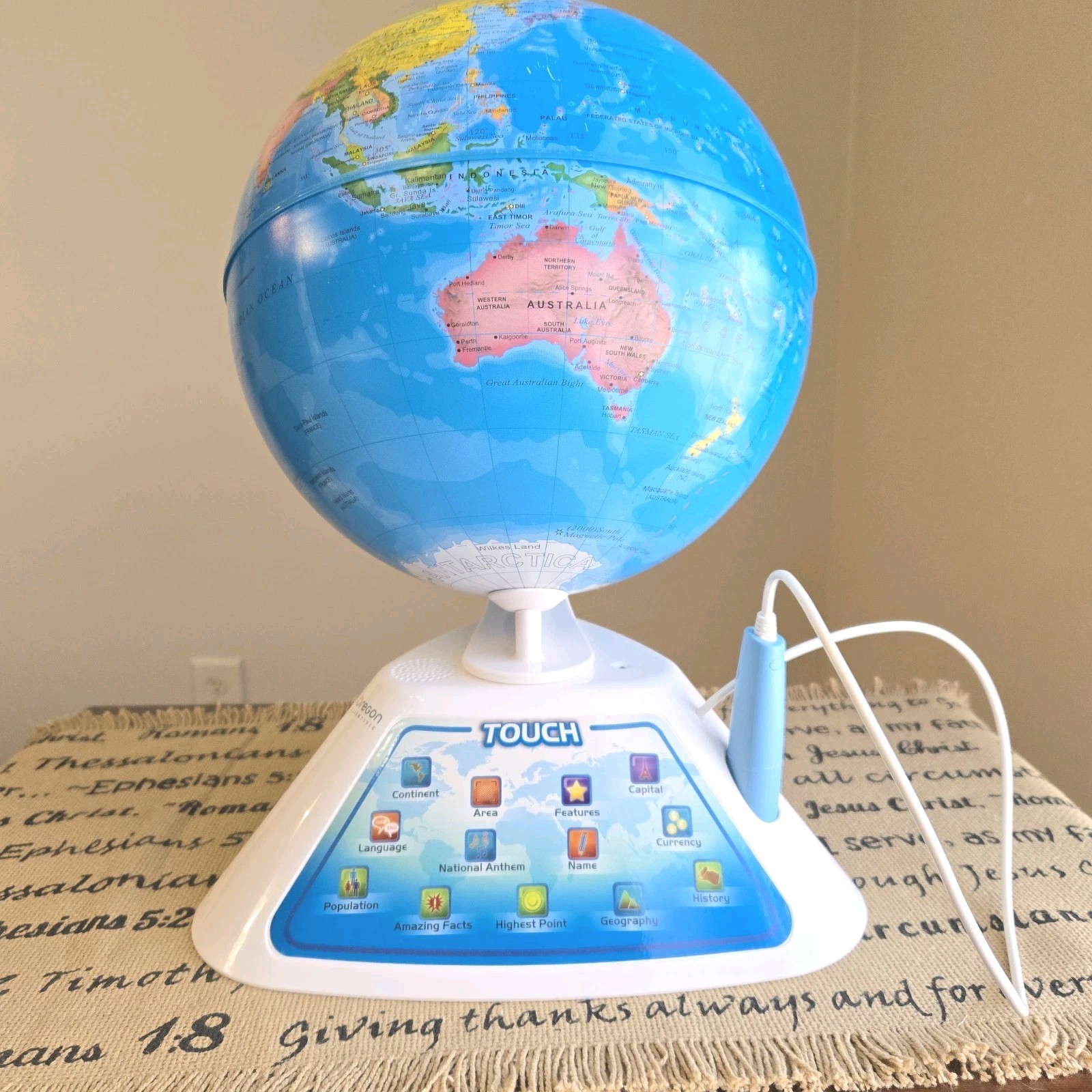 Oregon Scientific SG268 Talking Smart Globe Discovery Interactive Educational