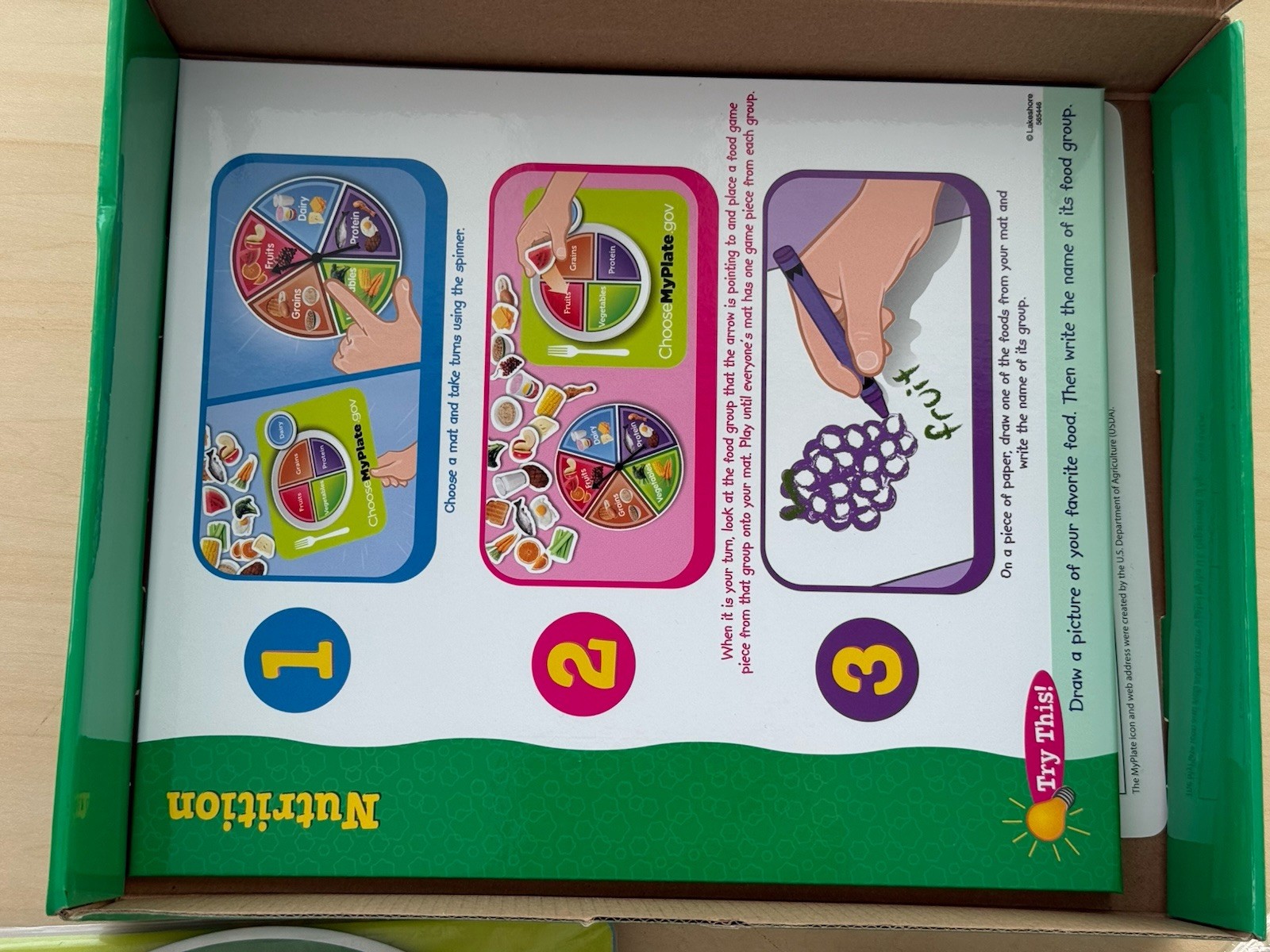 Lakeshore Nutrition Instant Learning Center Game Preschool Kindergarten DD975