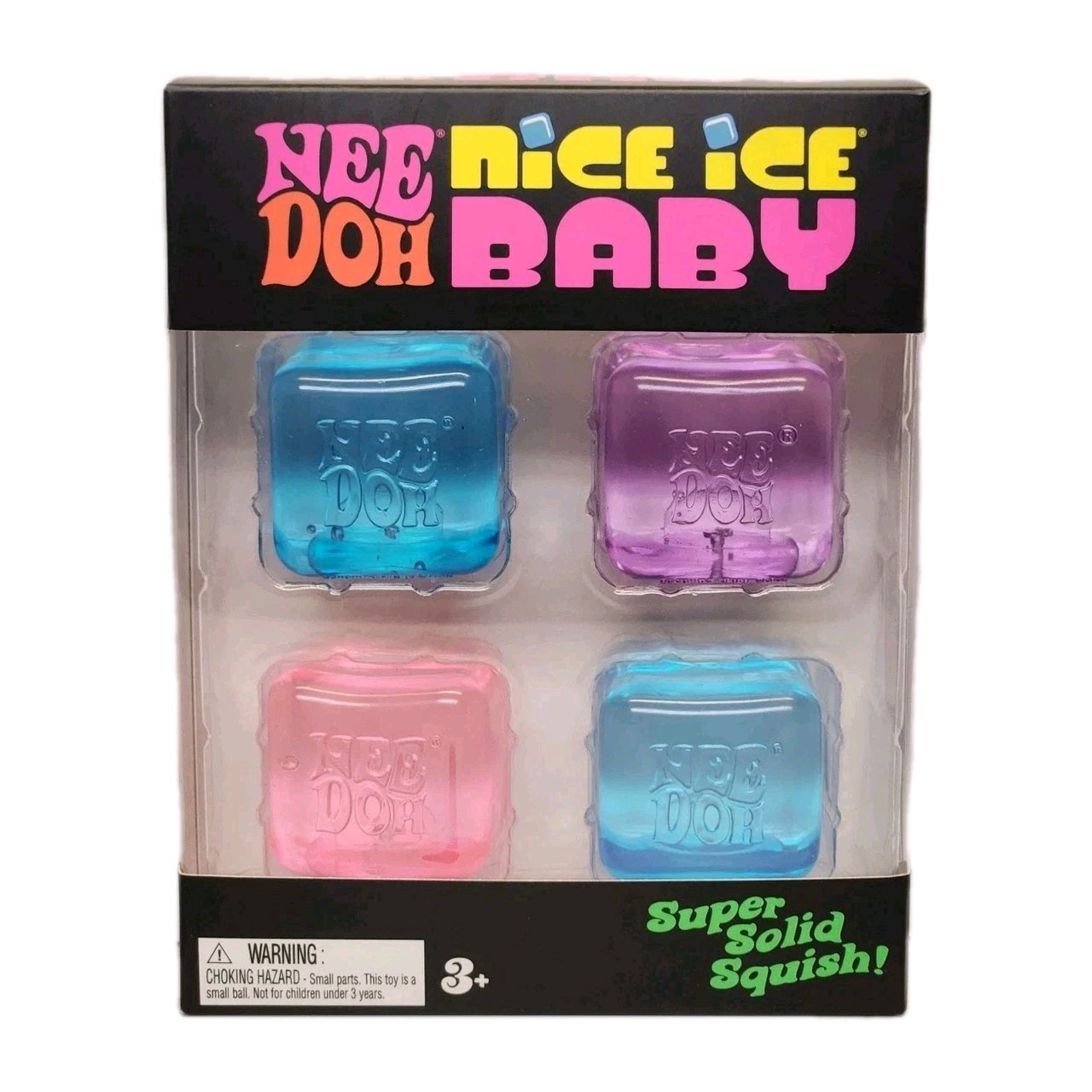 NeeDoh Nice Ice Baby Super Solid Squish Squeeze Toys Blue,Purple,Pink FREE SHIP