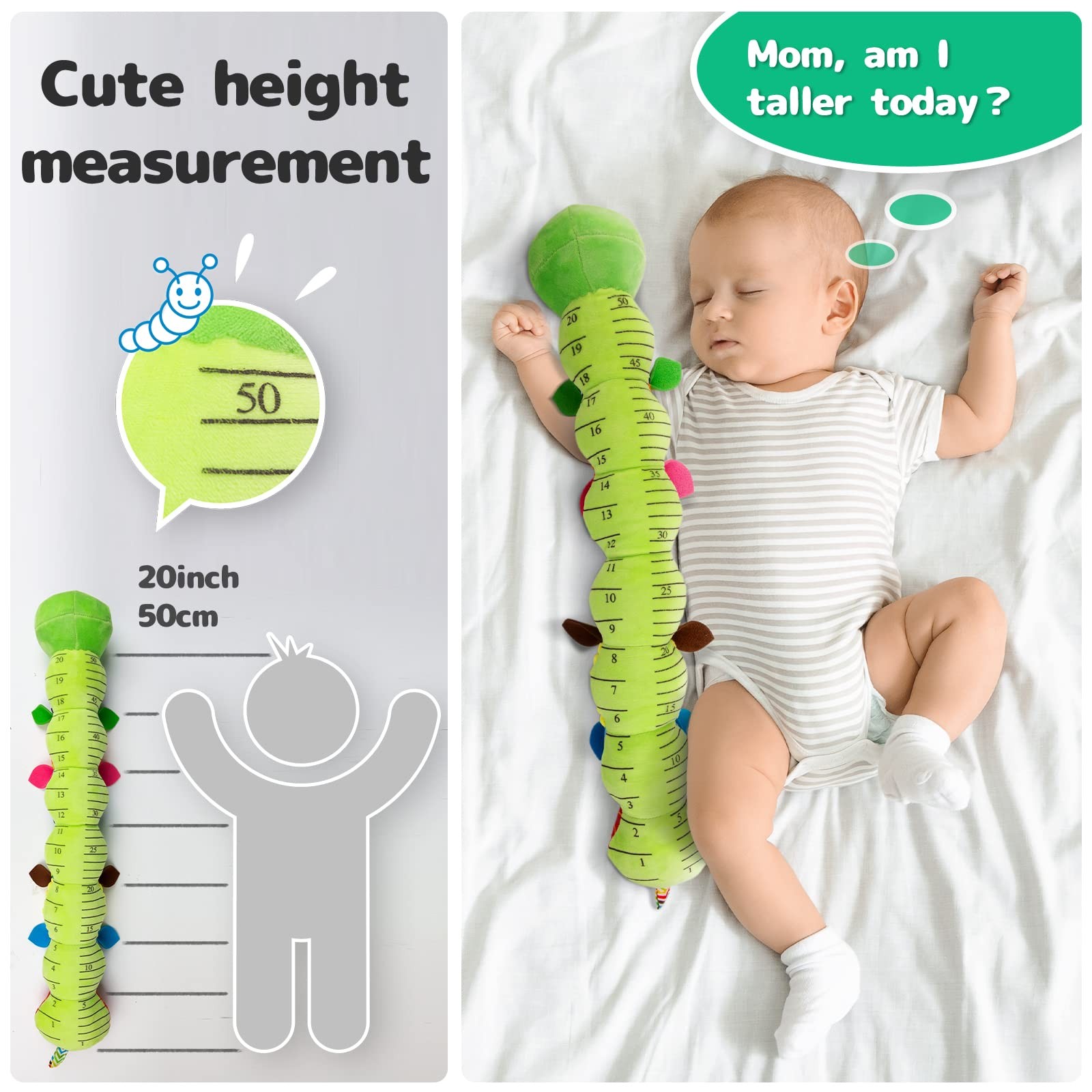 Baby Musical Stuffed Animal Activity Toy Tummy Time Newborn 0-12M Caterpillar Nw
