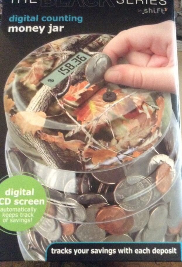 Digital Counting Money Jar By shift Leaves and Branches style BRAND NEW