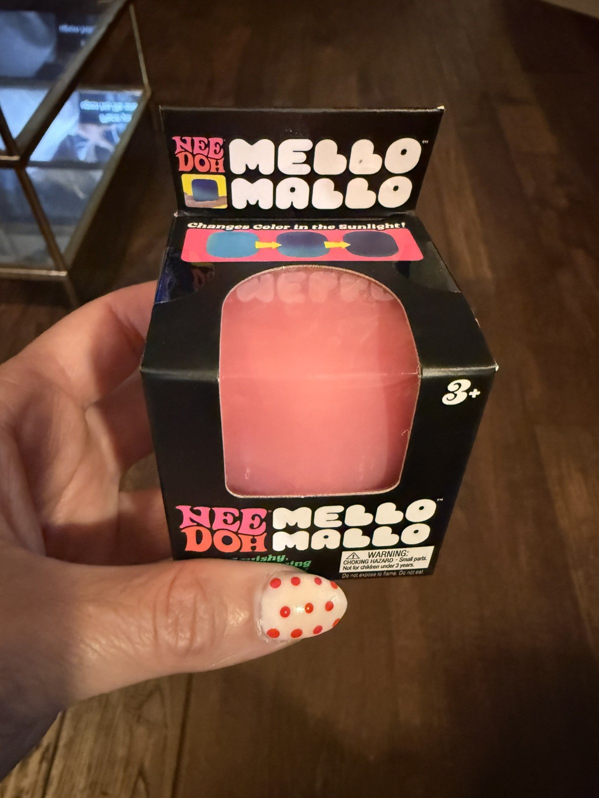 NEW Nee Doh Mello Mallo Color-Changing Marshmallow Squishy Squeeze Ball Pink