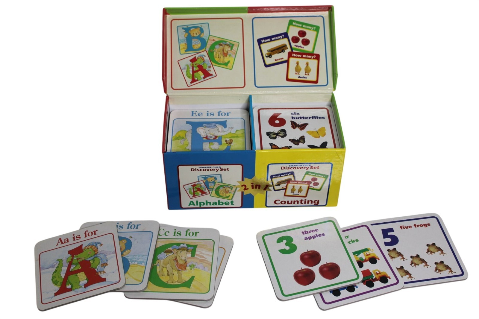 Vintage Leap Frog Smart Child Discovery Set 2-IN-1 Alphabet & Counting Cards