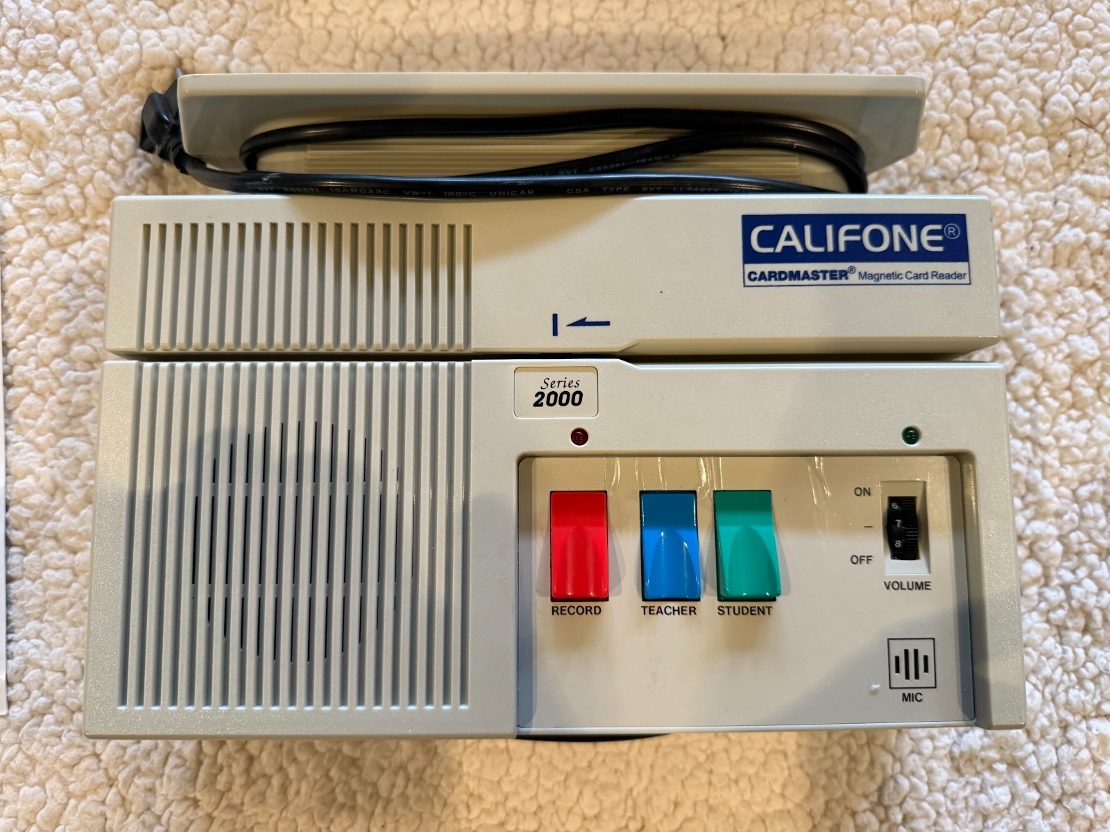 Califone Cardmaster Series 2000 Magnetic Card Reader Model 2010/2020