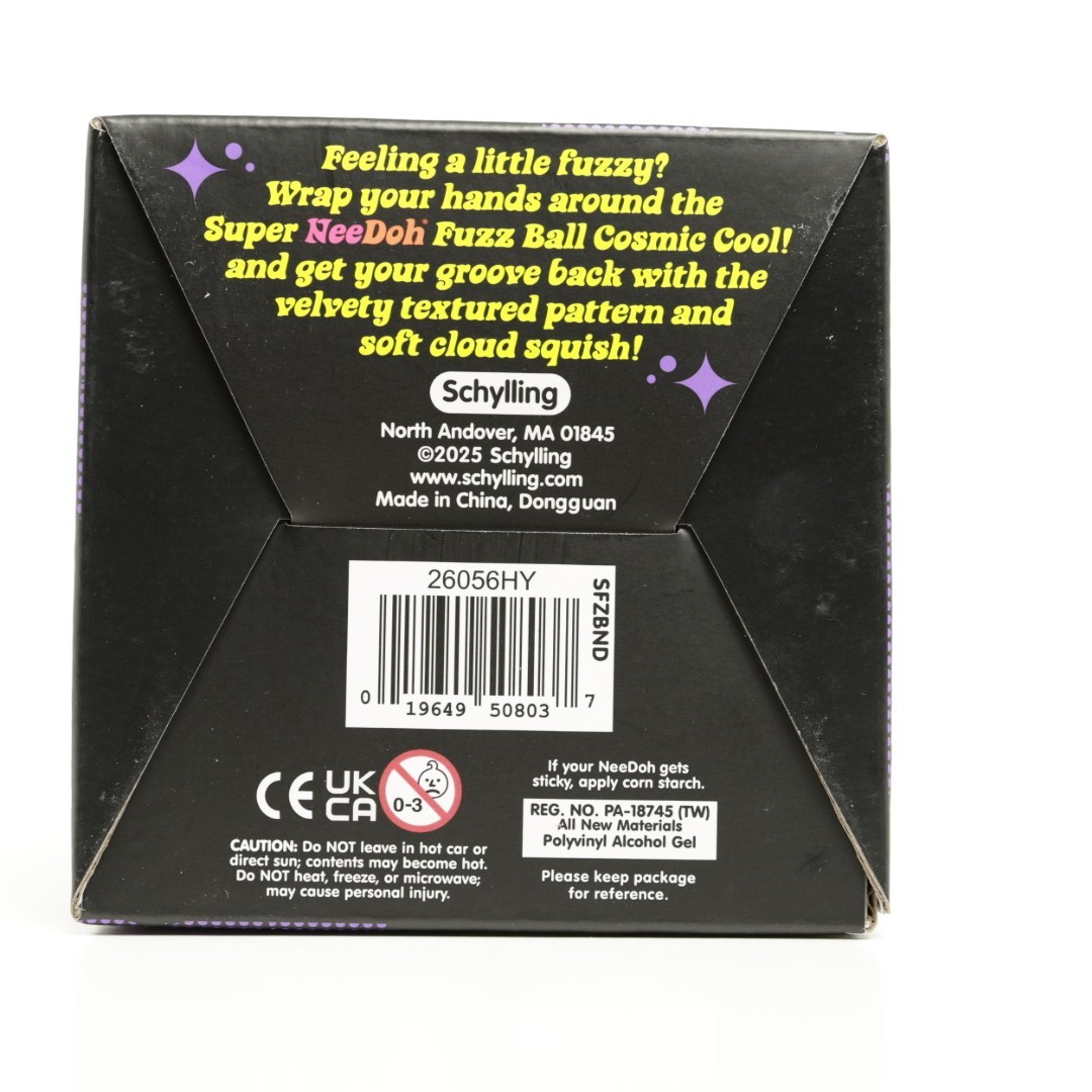 NeeDoh Super Fuzz Ball XL Velvet Squeeze PURPLE Fuzz Ball