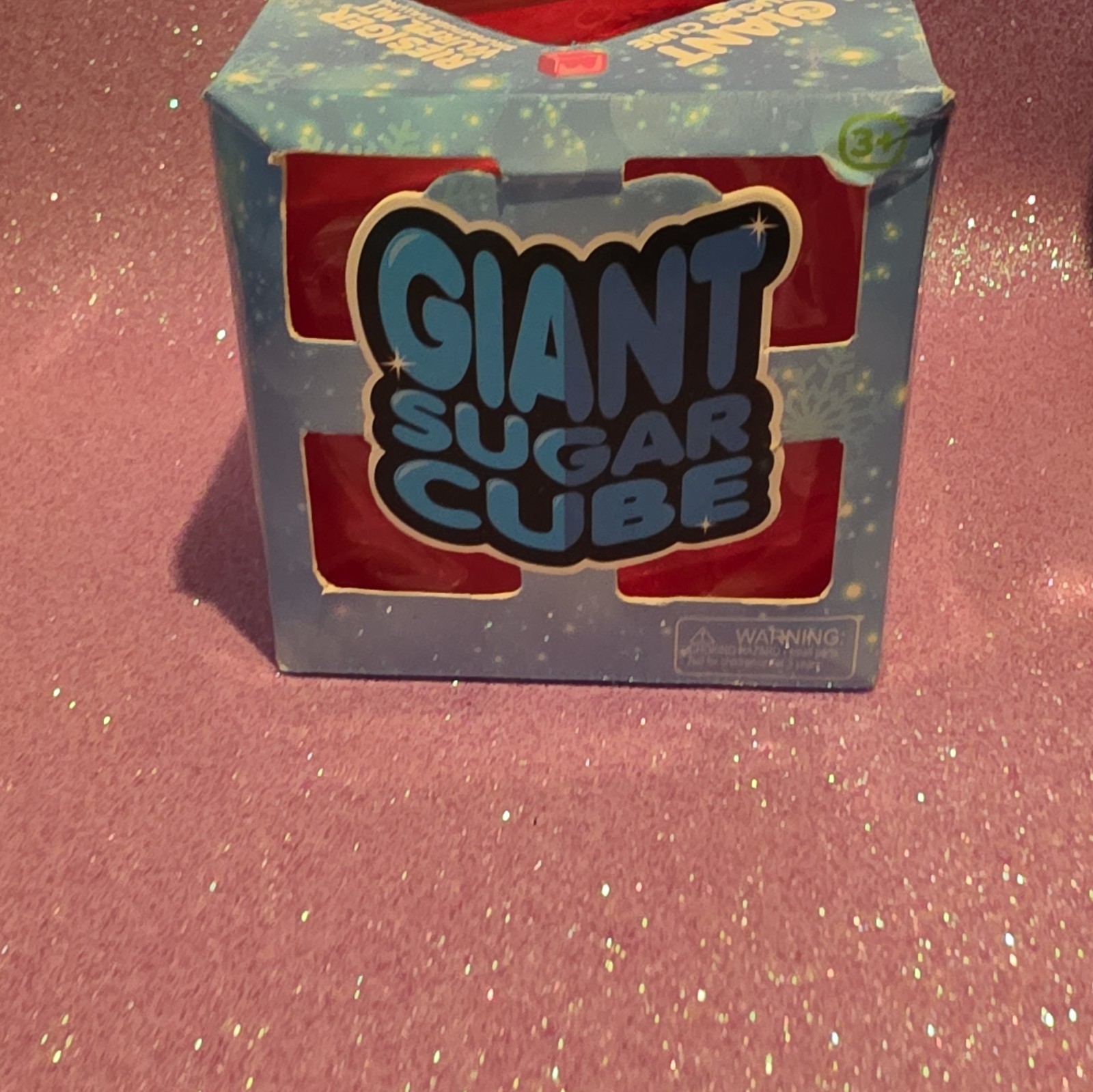 Blue Giant Sugar Cube Tactile Squeeze Toy, Ages 4+ Kids Teens Adults