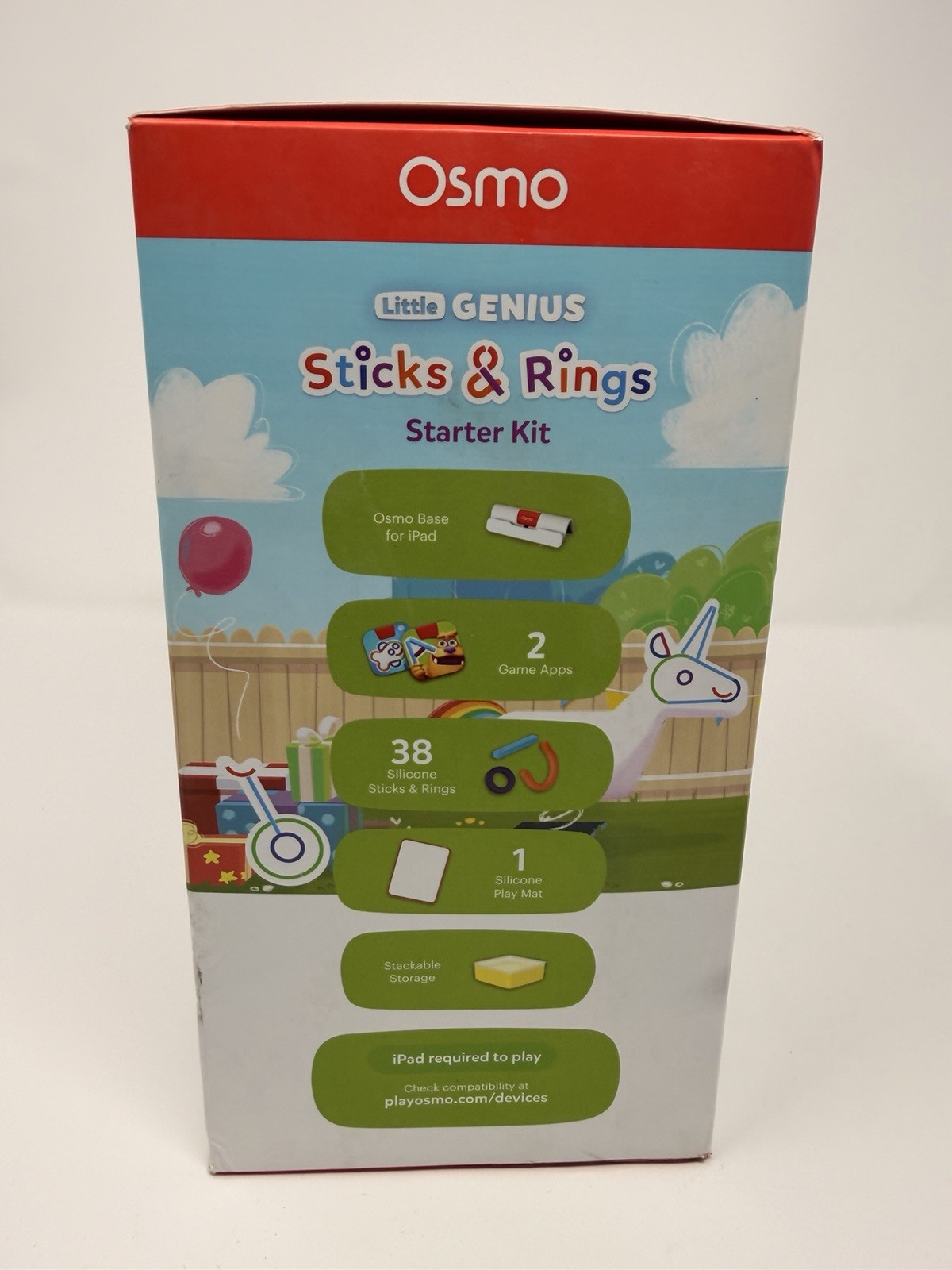 Osmo – Little Genius Sticks & Rings Starter Kit for iPad w/2 Games. Ages 3-5.