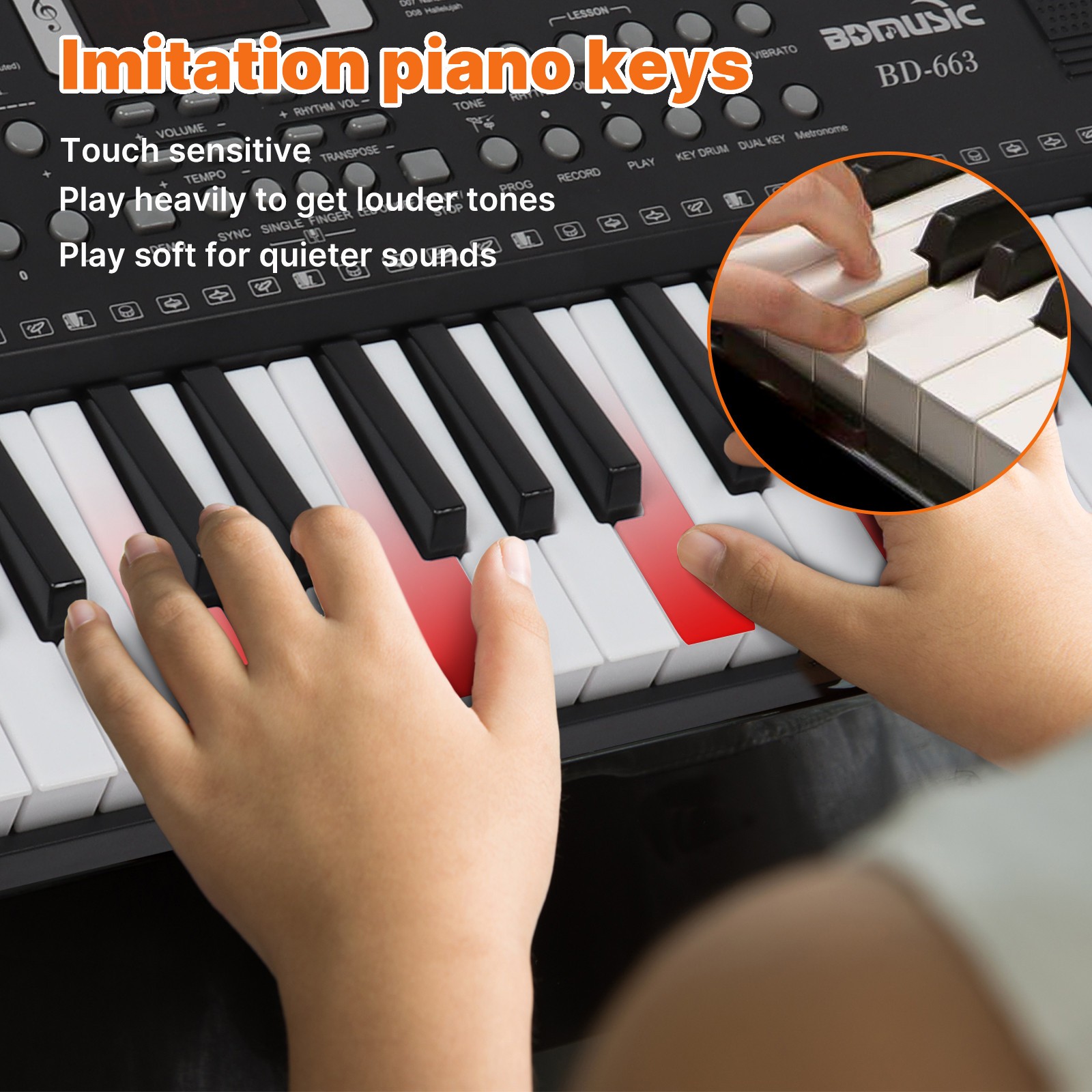 88 Key Electric Digital Piano Keyboard Weighted Key w/Pedal,Power Supply and Bag