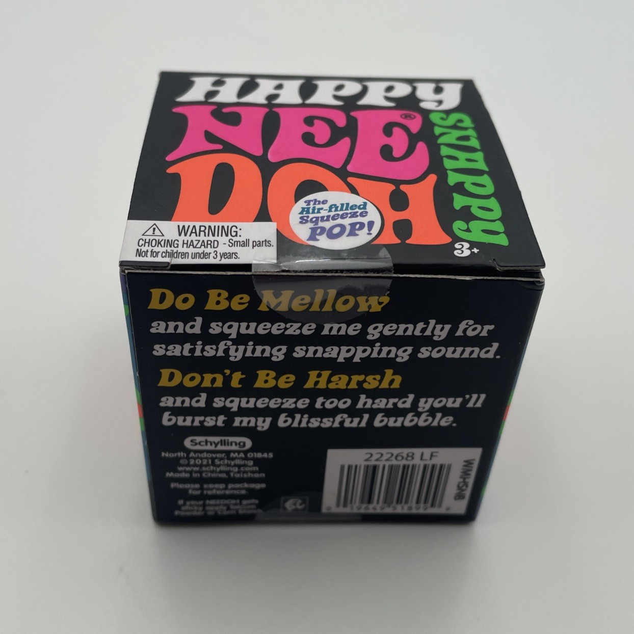 Schylling NeeDoh BLUE Happy Snappy Stress Ball RARE Nee Doh NEW & AUTHENTIC