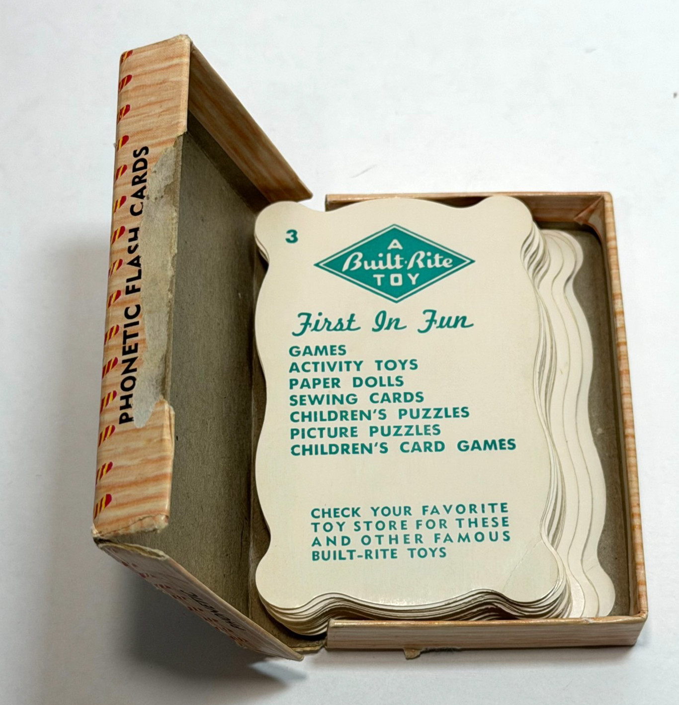 Vintage 1960s Phonetic Flash Cards Warren Paper Built Rite No. 459