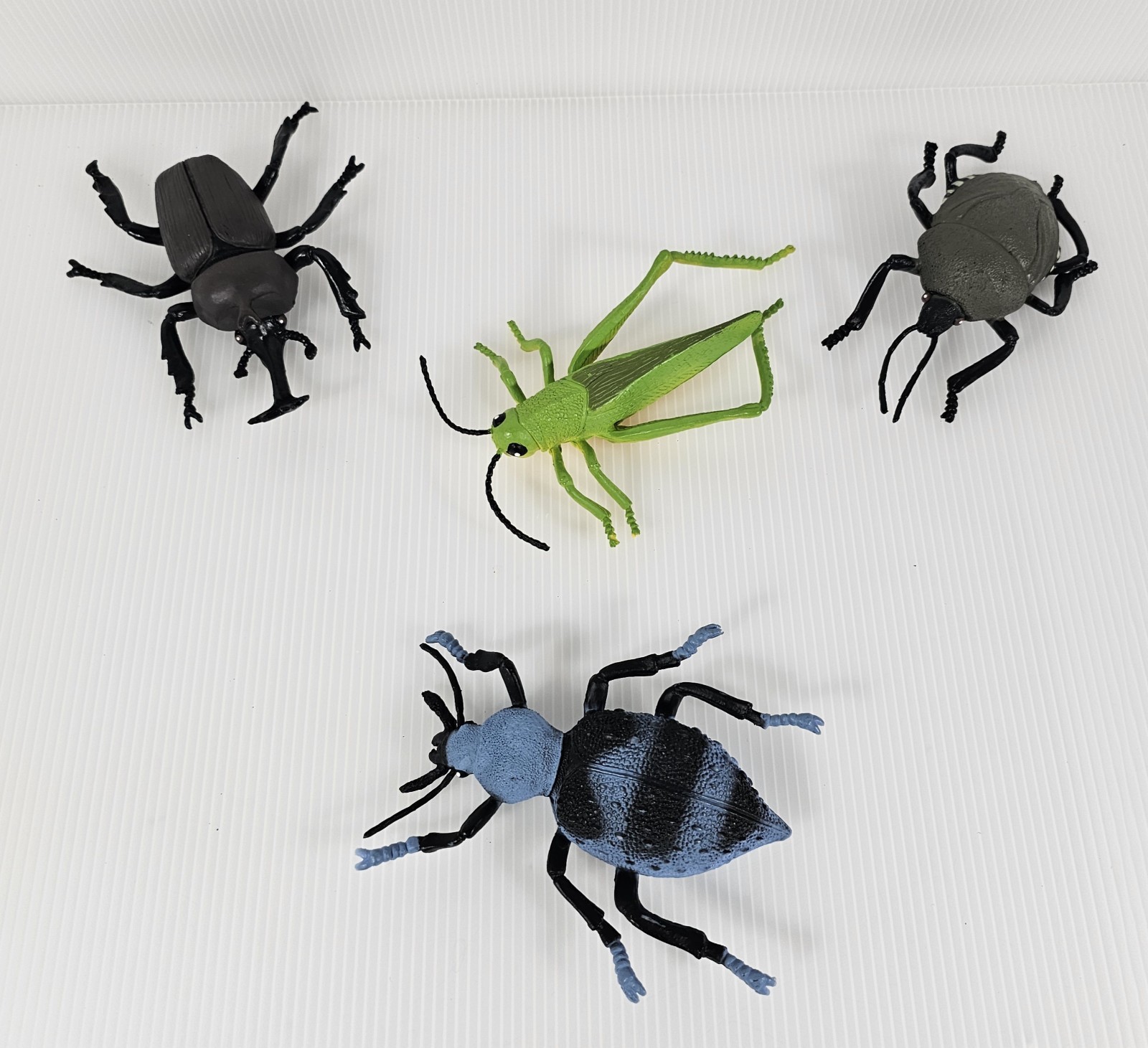 4 Large Bugs Collection, Grasshopper, Beetles