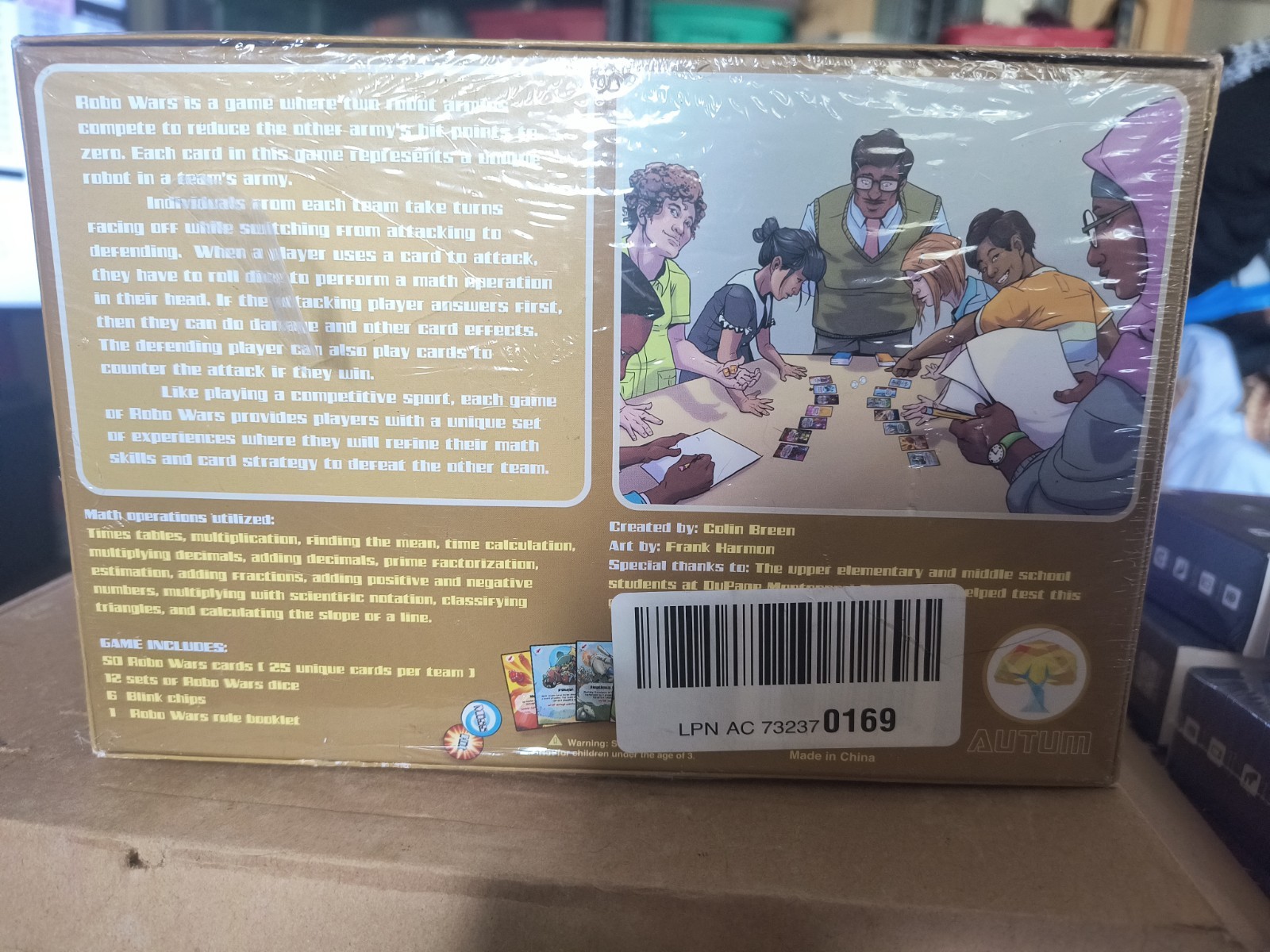 Autum Robo Wars: A Math-Based Card Game Educational Strategy 2-12 Players Sealed