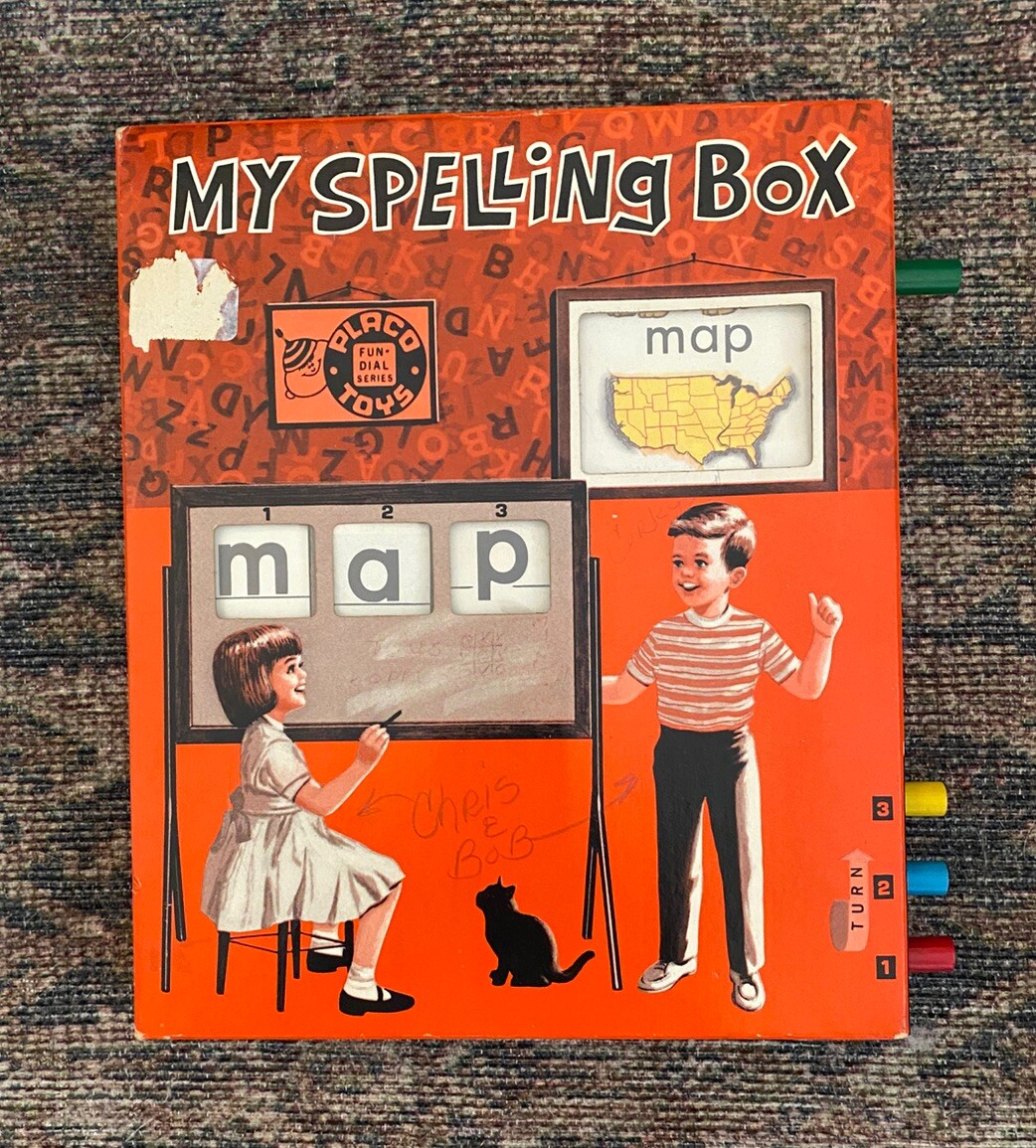 Vintage 60s Placo Toys My Spelling Box Children’s Learning Game 1967 Ages 4-8