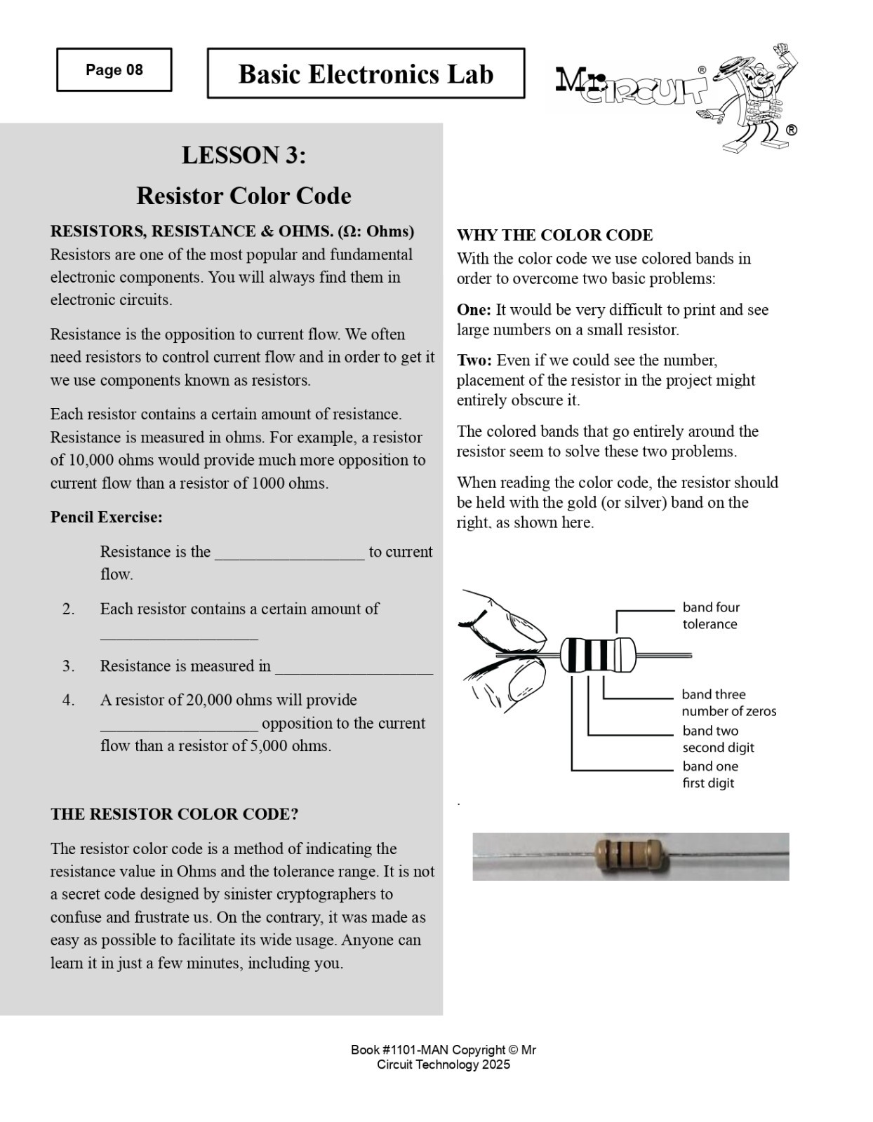 1101 Mr Circuit Home School Electronics Book and Lab for Beginners