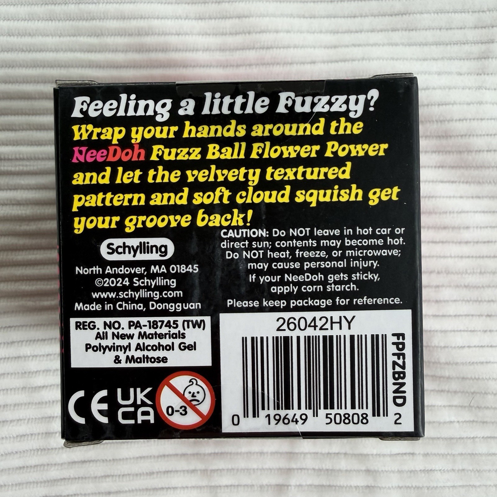 Schylling NeeDoh Fuzz Ball The Velvet Squeeze Flower Power Pink TikTok VIRAL