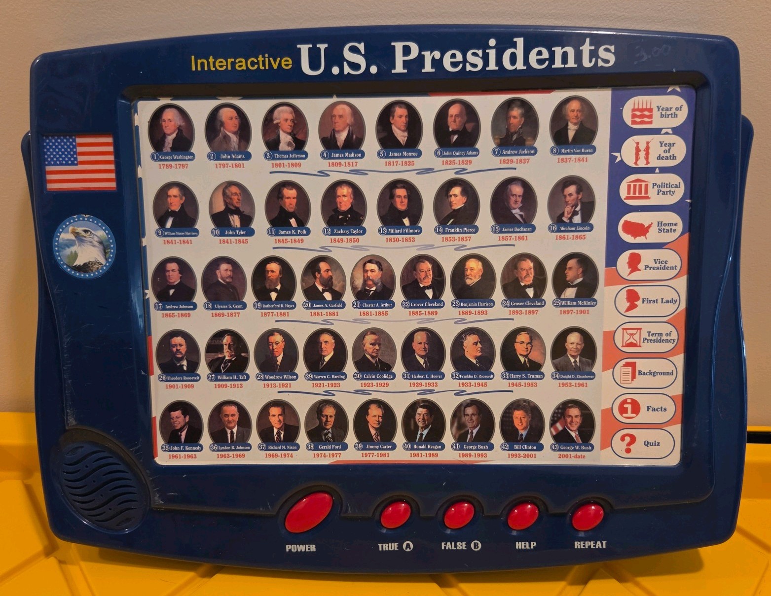 Interactive Presidential Vintage Scientific Toys Circa 2001 Informative Hands On