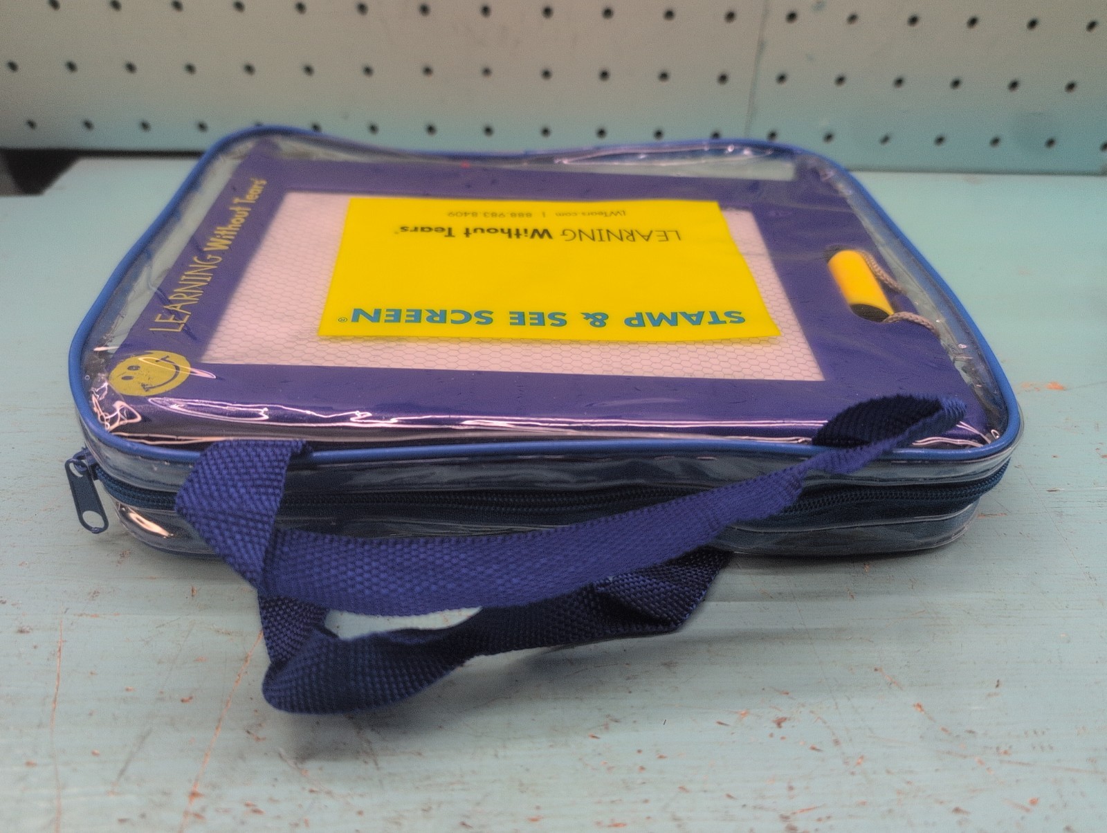 Learning Without Tears Stamp & See Screen Magnetic Writing Toy Blue Case NEW